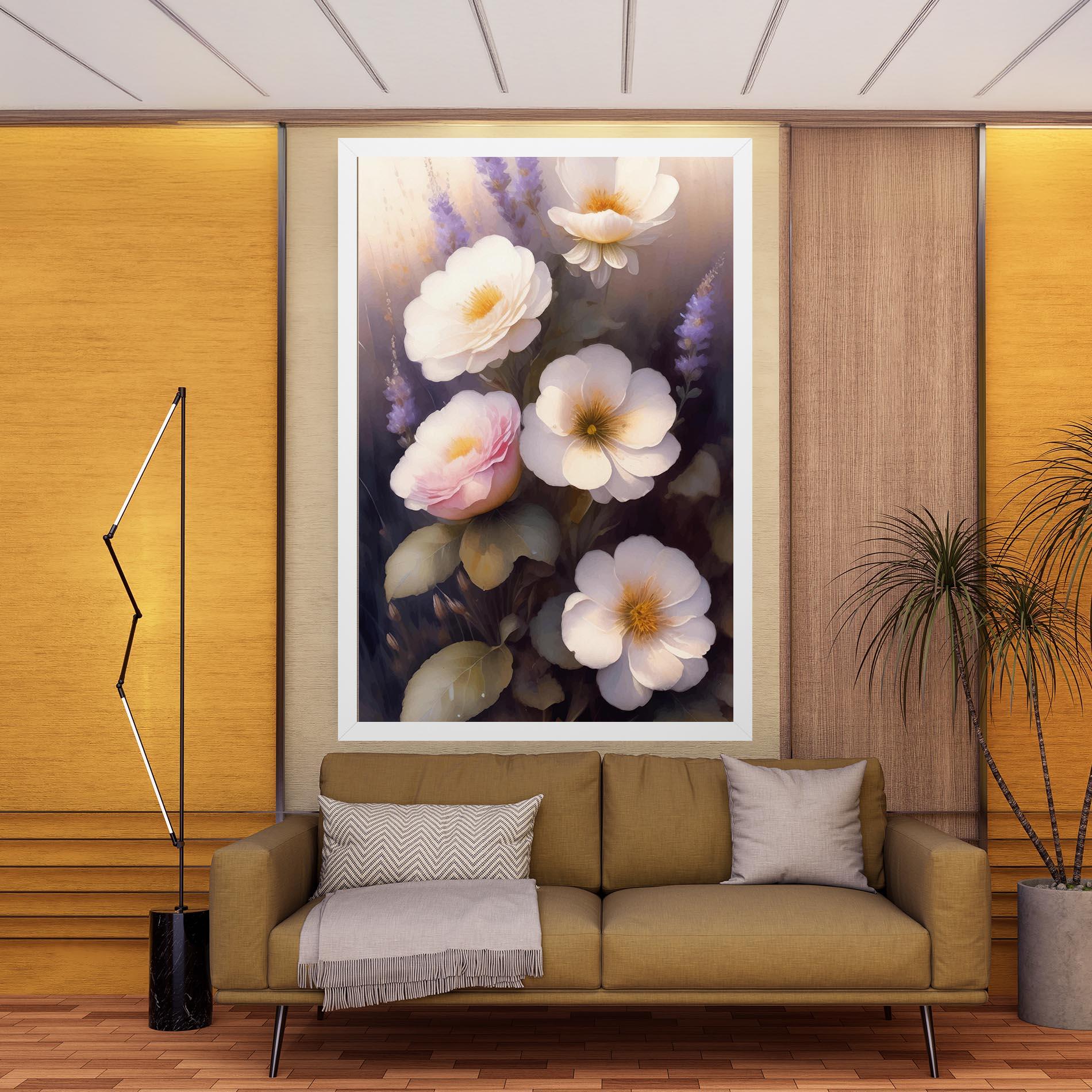 Leinwandbild Cream Flower Spring mockup 9