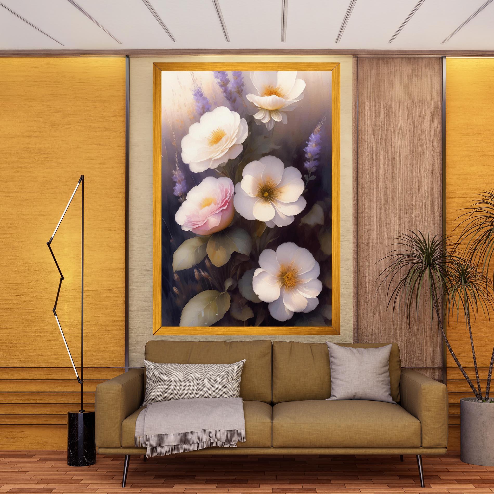 Leinwandbild Cream Flower Spring mockup 9