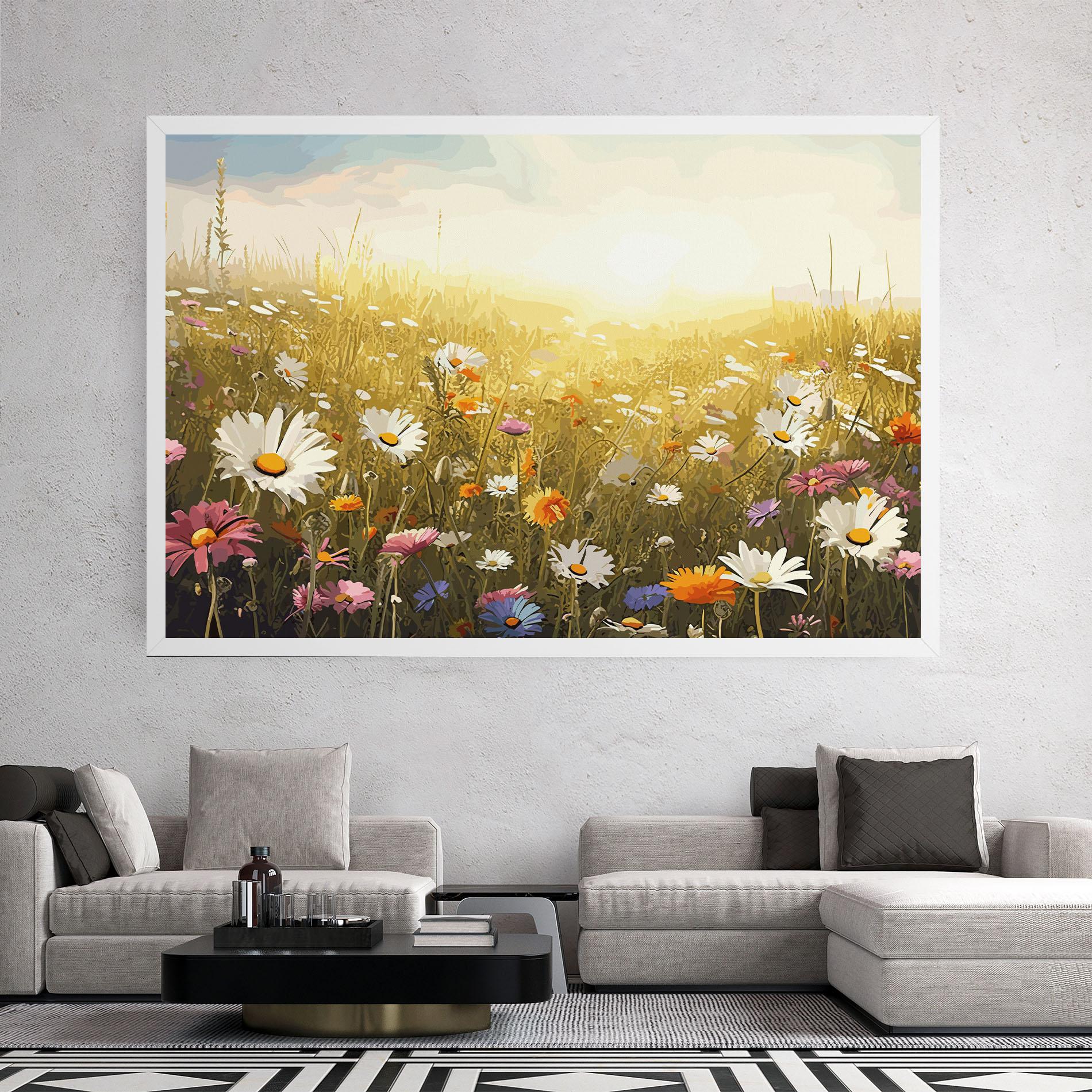 Leinwandbild Spring Field Art mockup 2