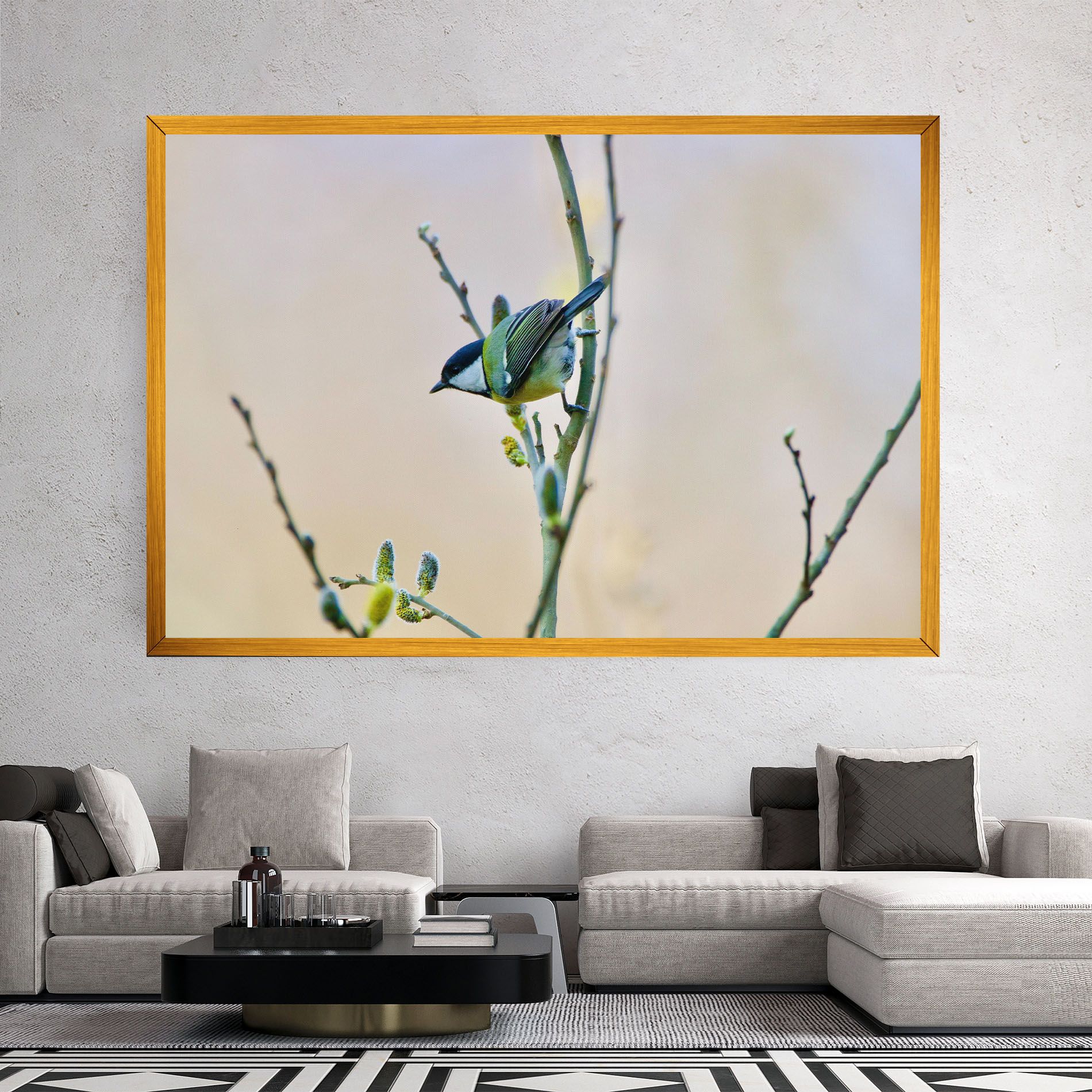 Beautiful Spring Bird mockup 2