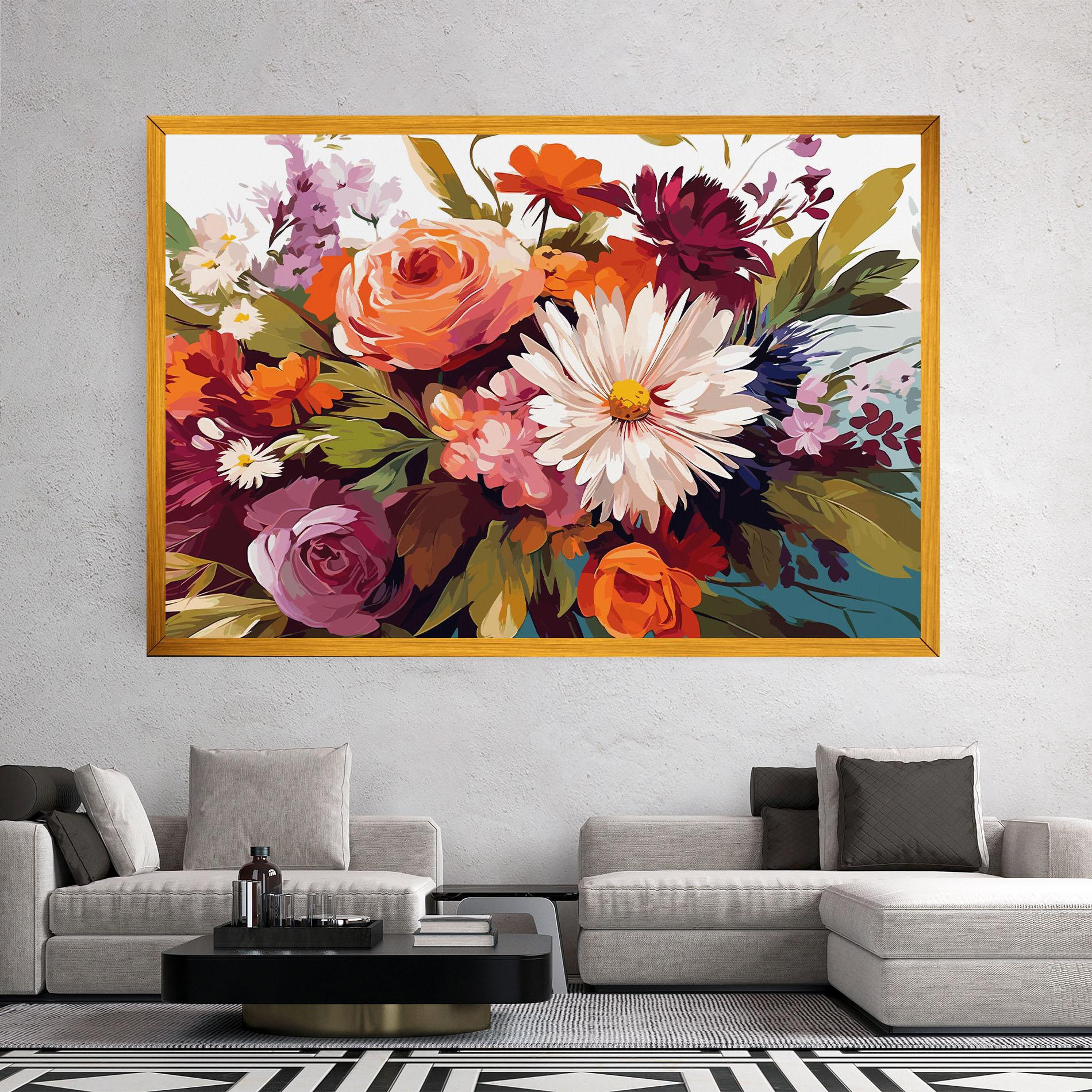 Leinwandbild Cream Orange Spring mockup 2