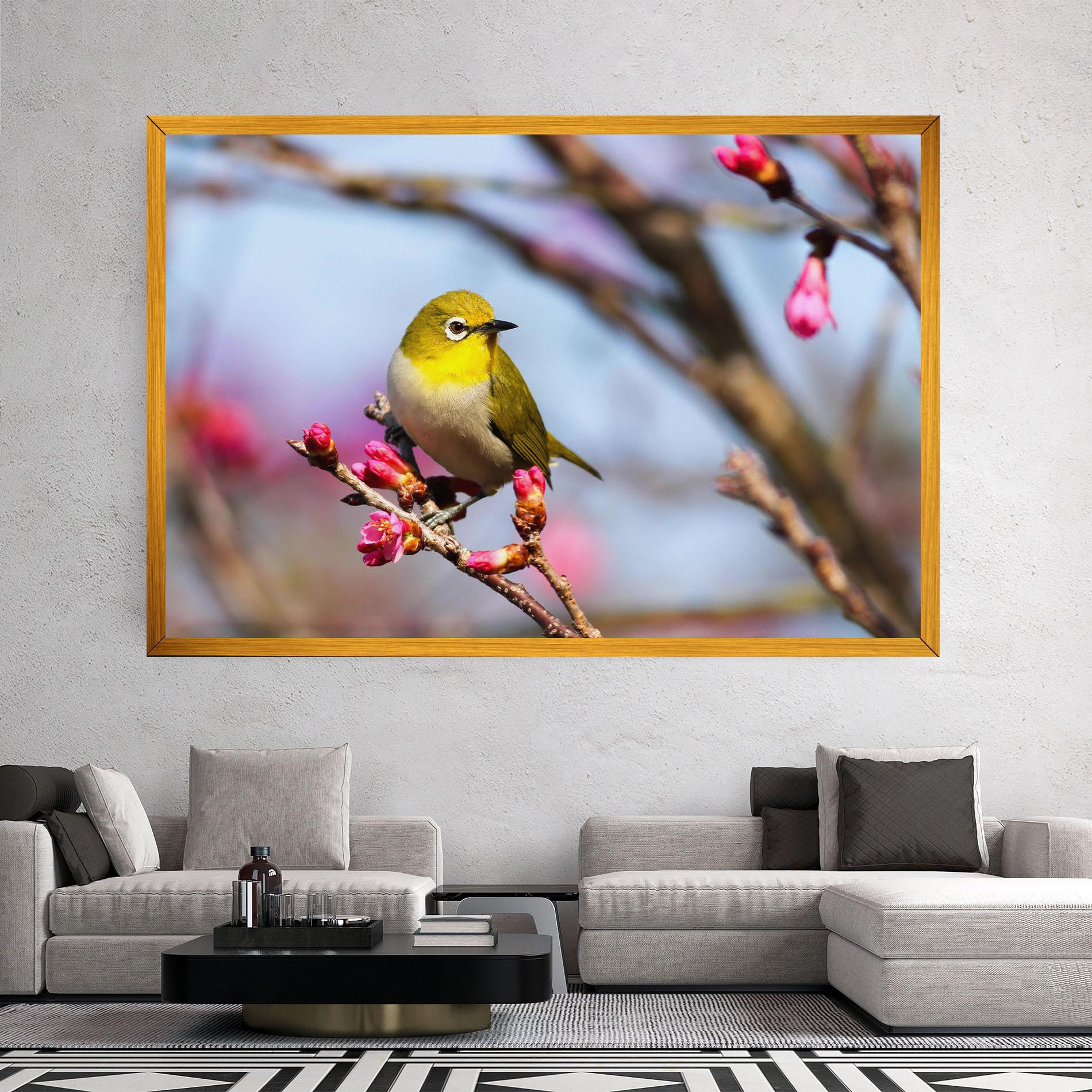 Leinwandbild Cute Pink Flower Buds mockup 2