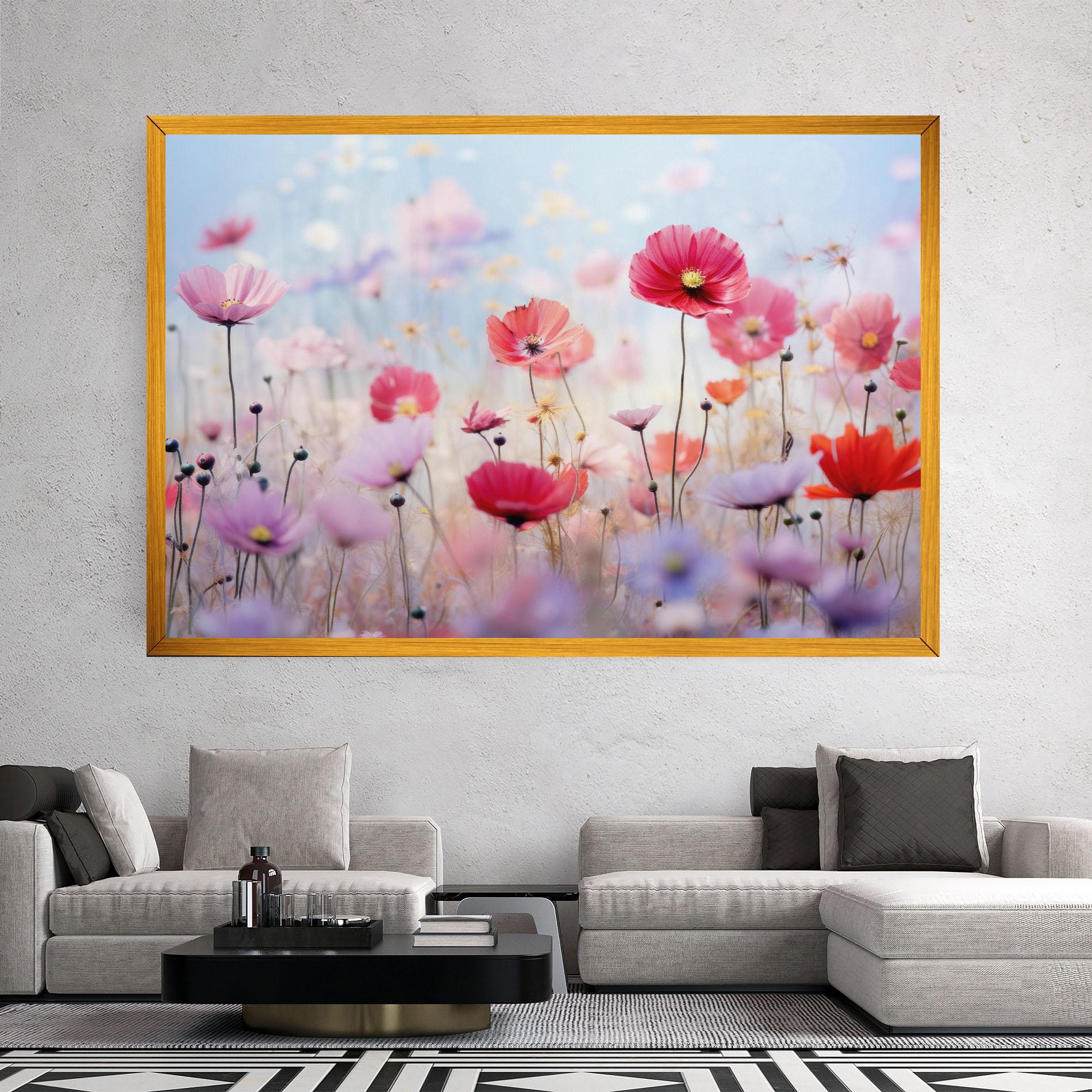 Leinwandbild Dreamy Sprig Pink Flower mockup 2