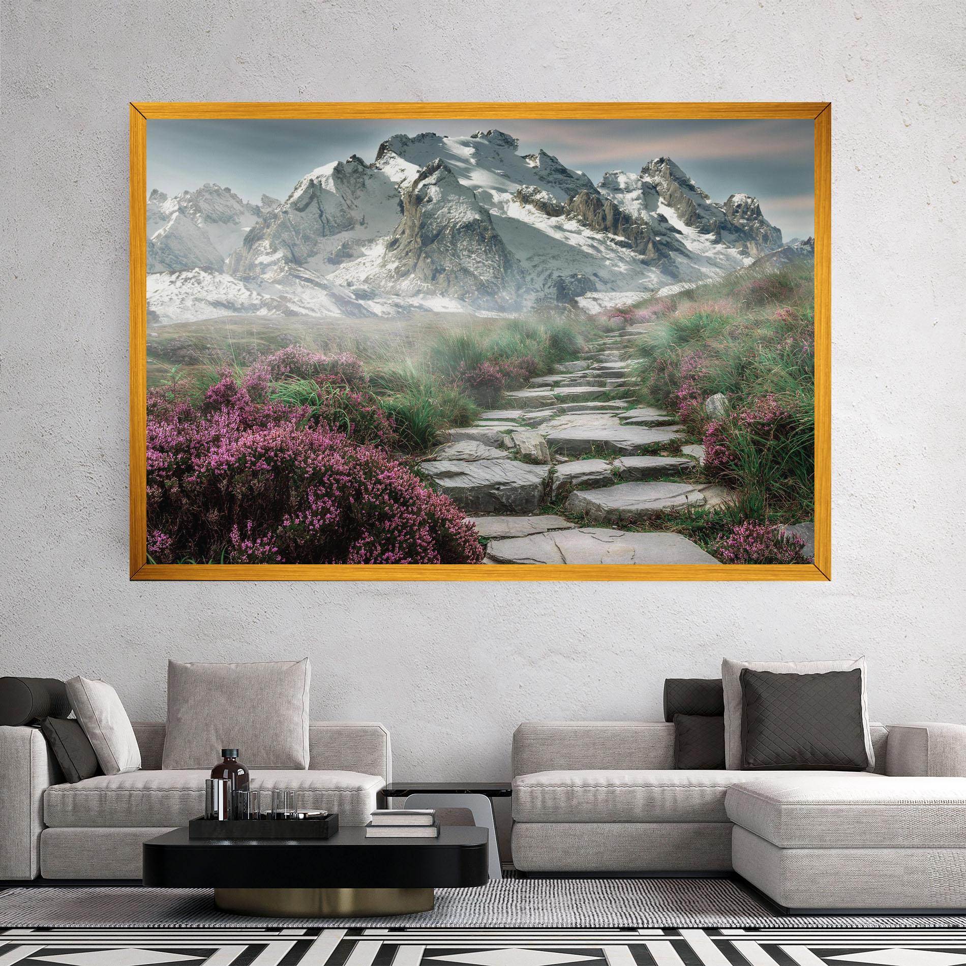 Leinwandbild Mountain Spring View mockup 2