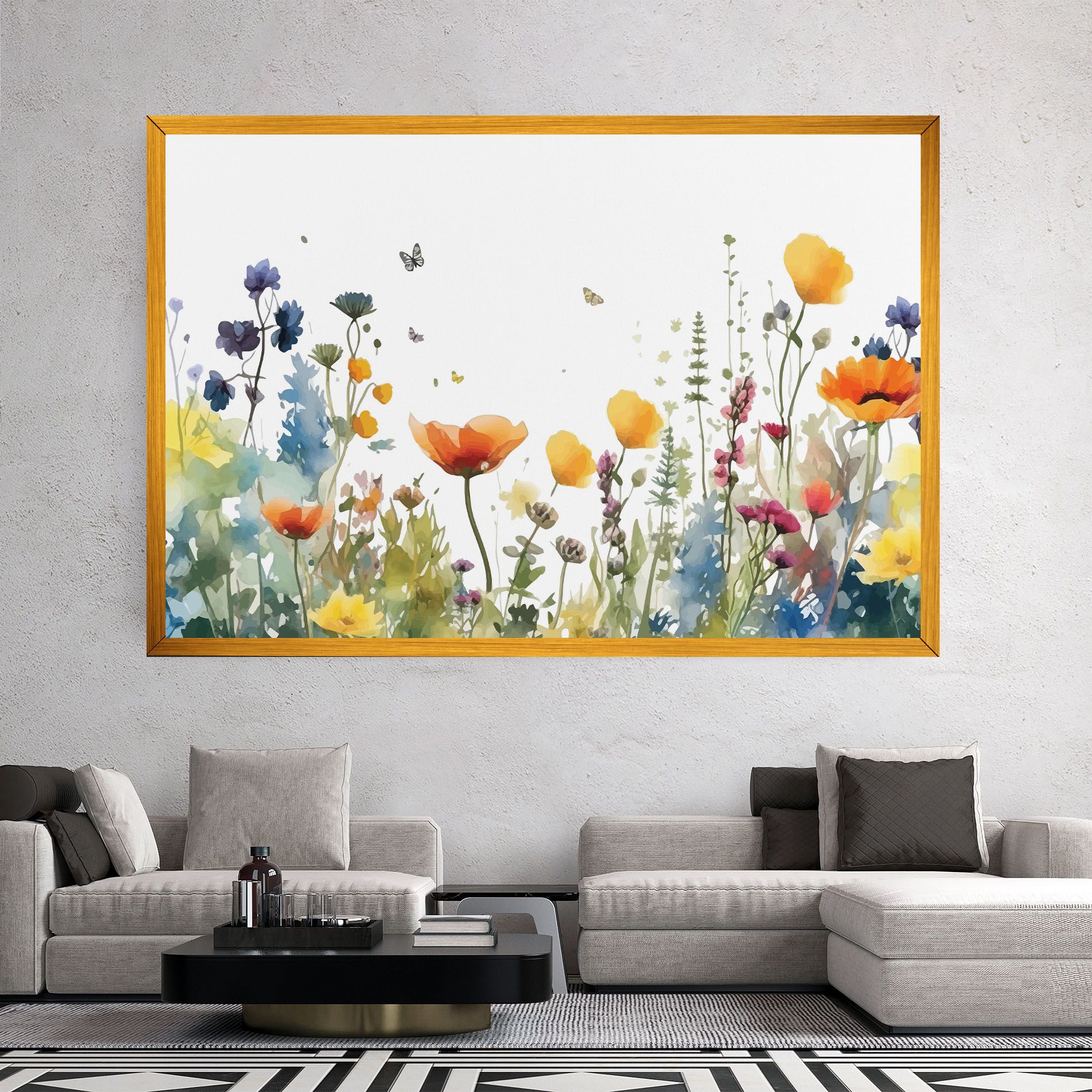 Watercolor Spring Flowers mockup 2