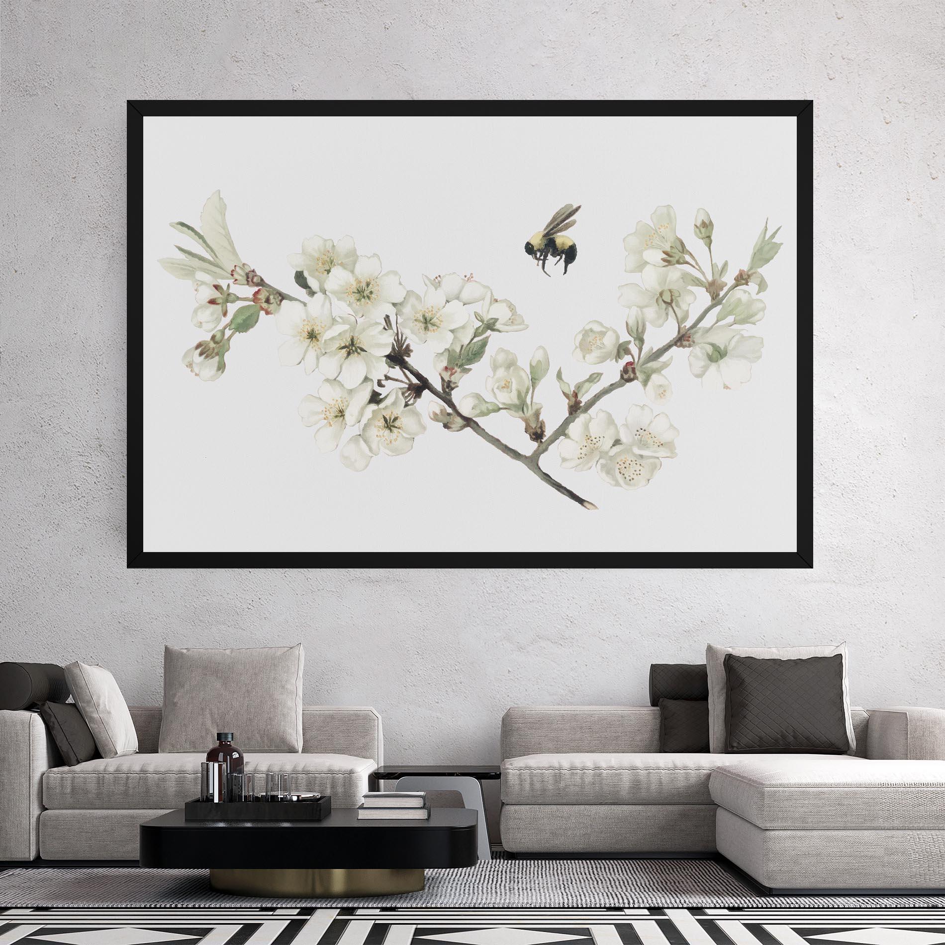 Leinwandbild Bee Spring Flower mockup 2