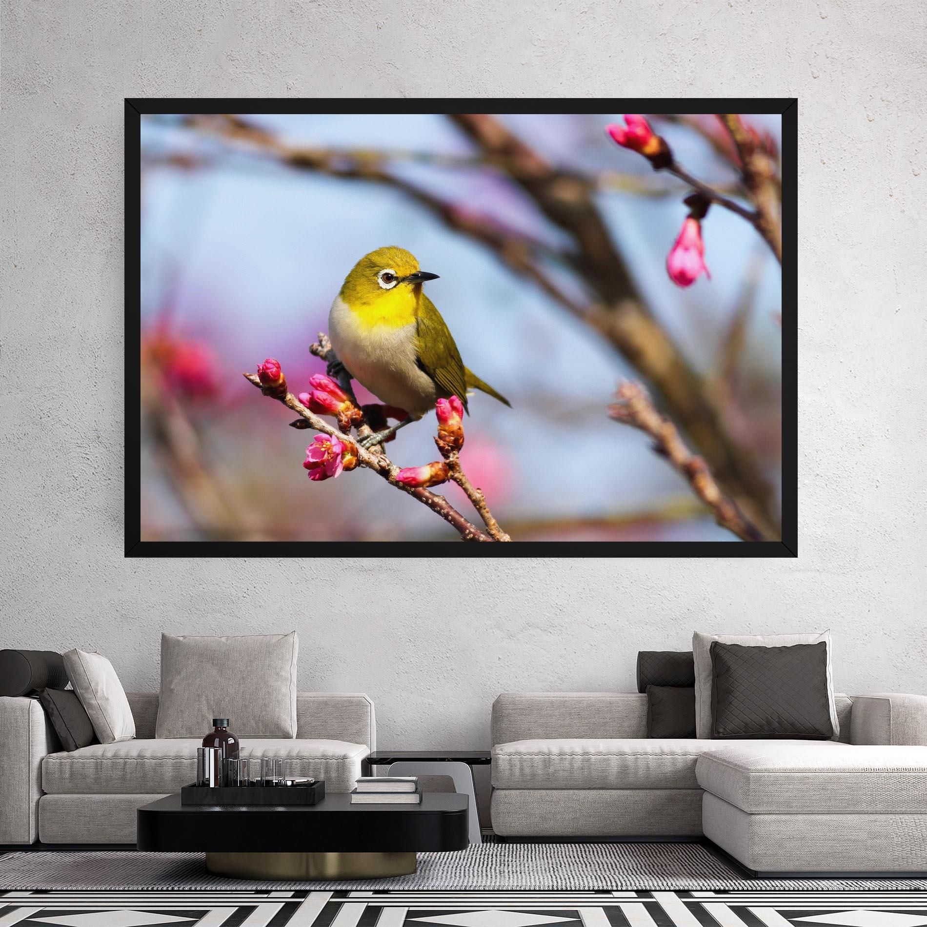 Leinwandbild Cute Pink Flower Buds mockup 2