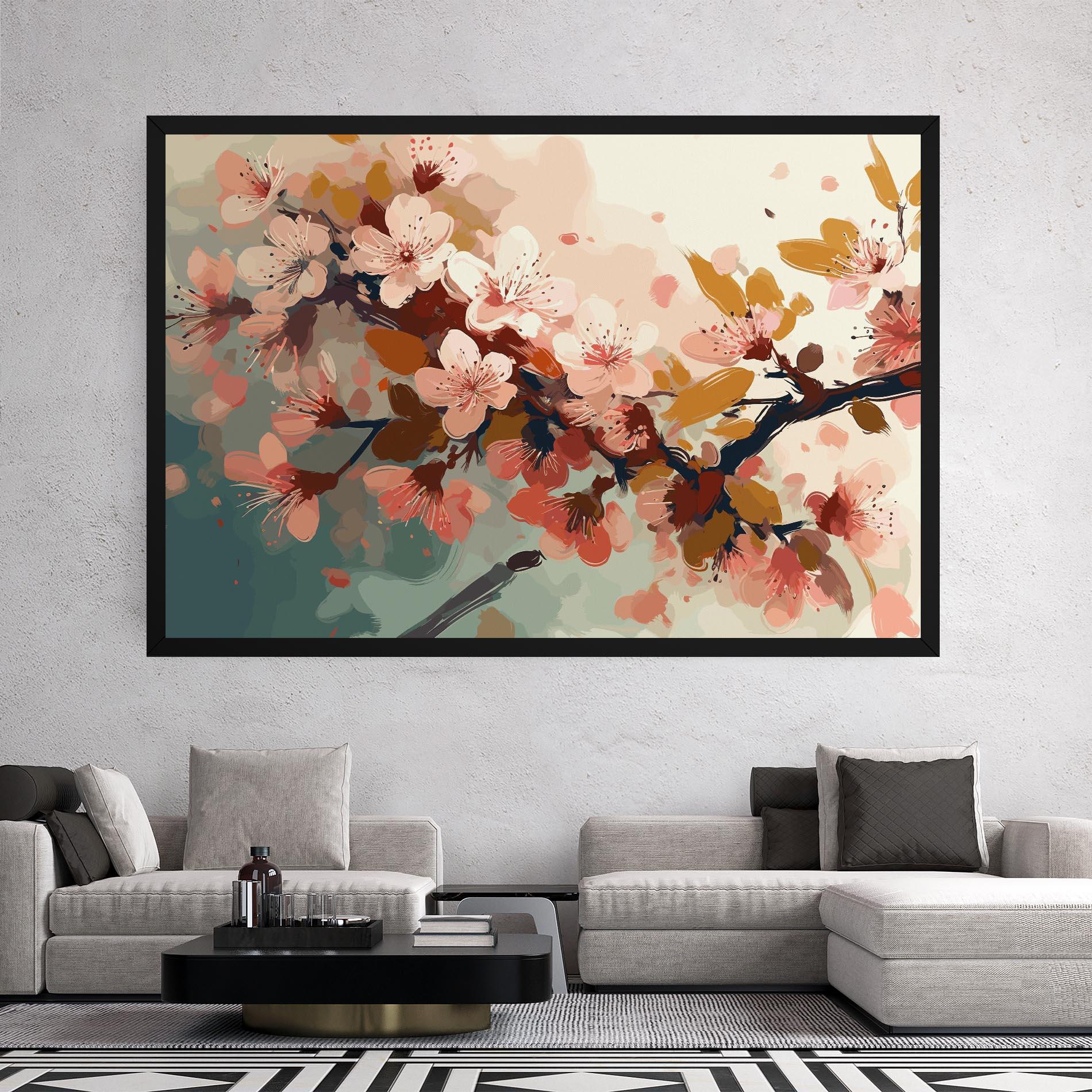 Leinwandbild Cute Spring Flower mockup 2