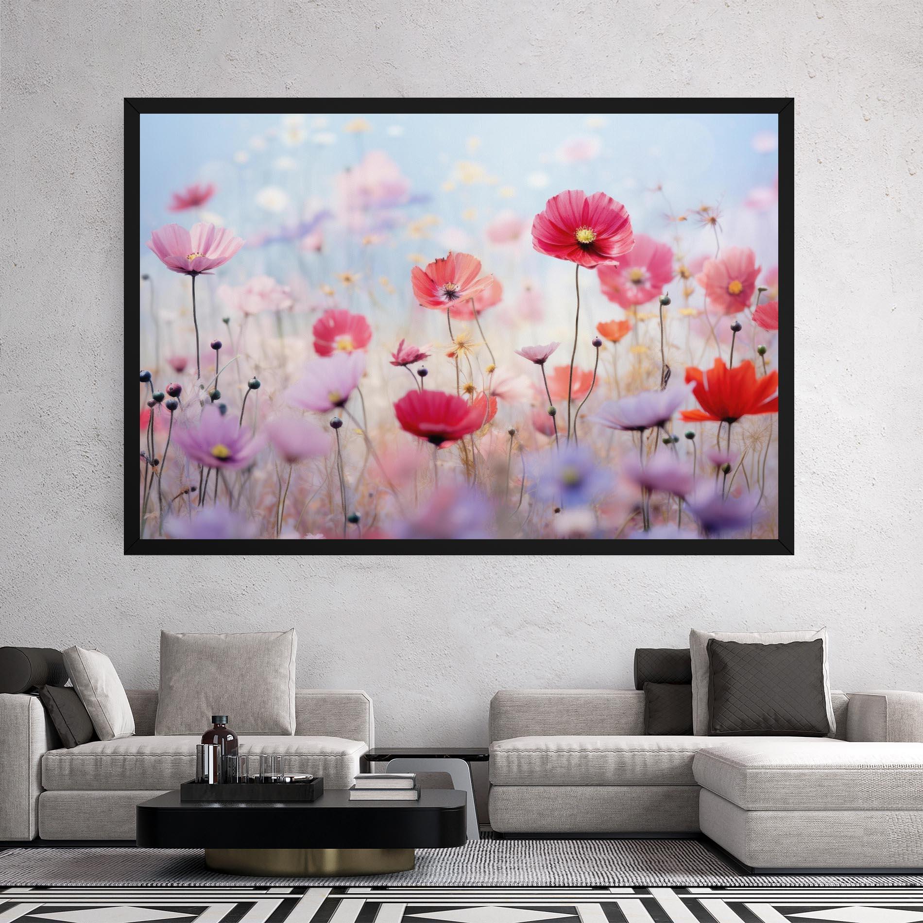 Leinwandbild Dreamy Sprig Pink Flower mockup 2