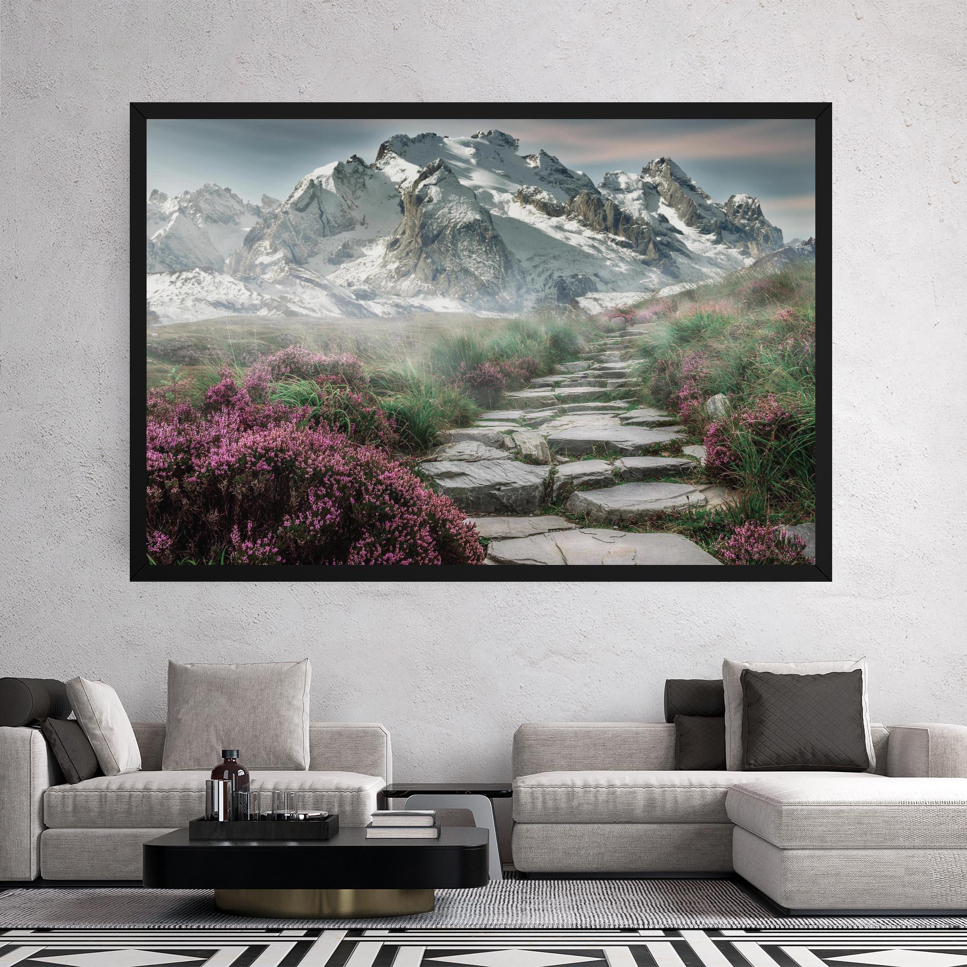 Leinwandbild Mountain Spring View mockup 2