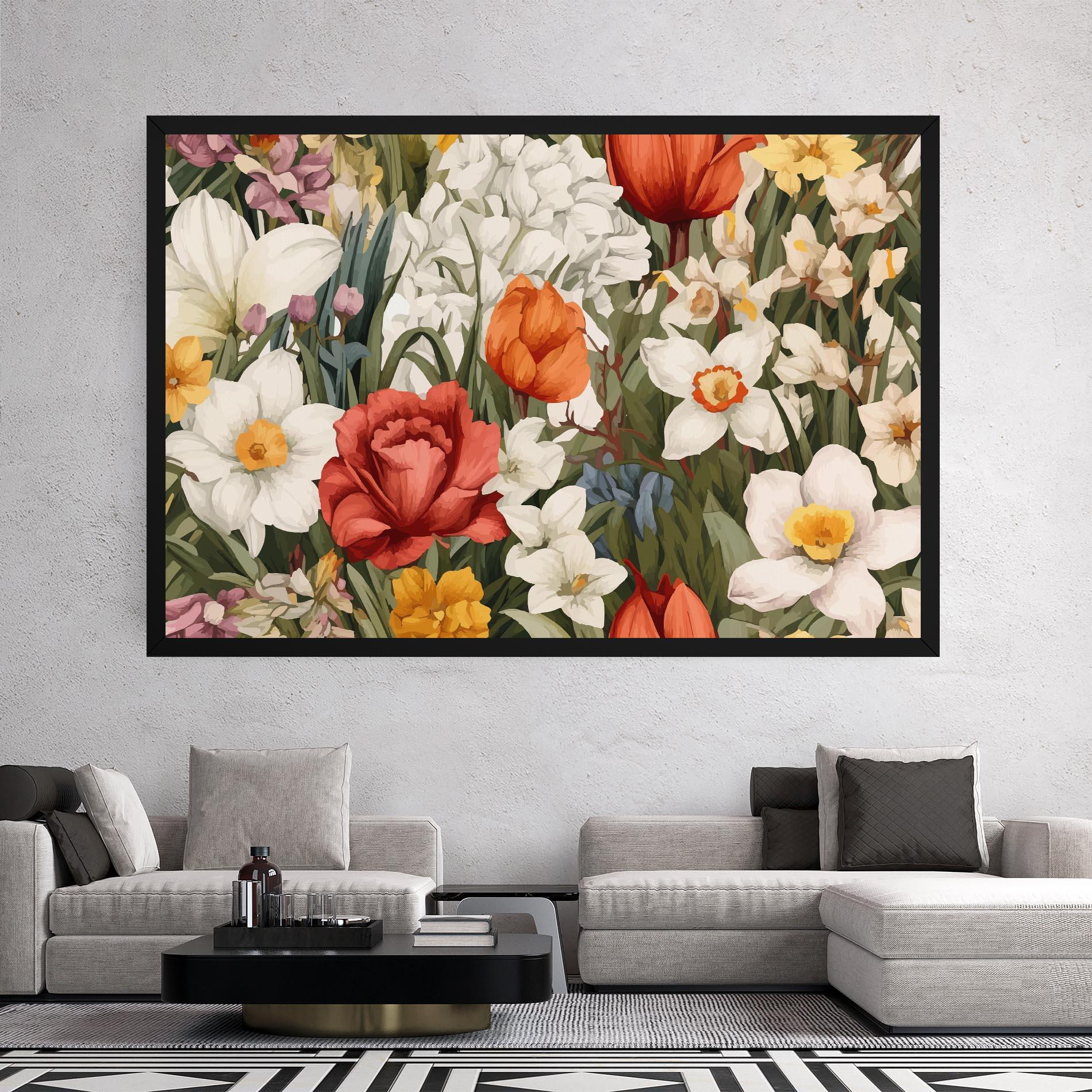 Leinwandbild Orange Red Spring mockup 2