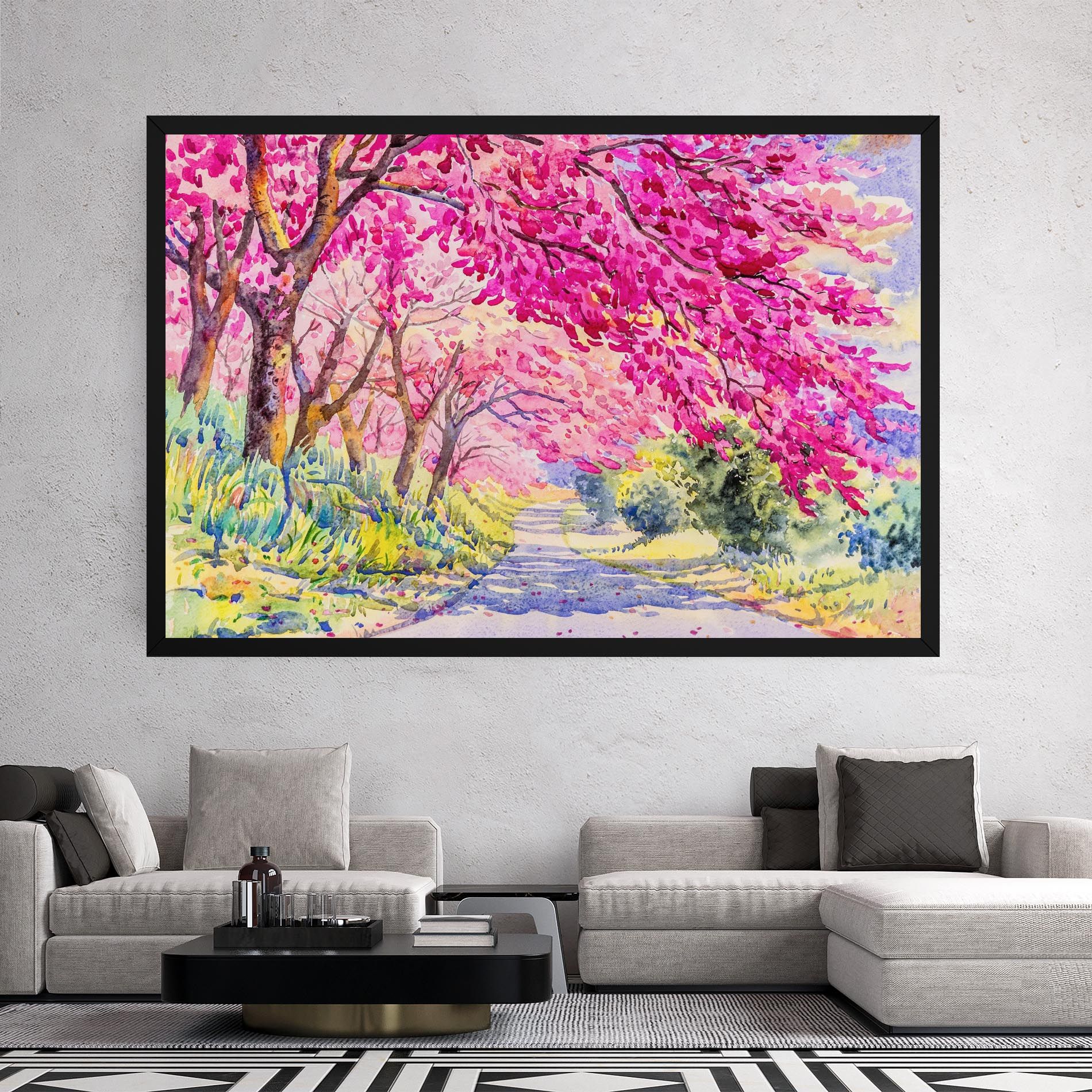 Pink Trees Art mockup 2