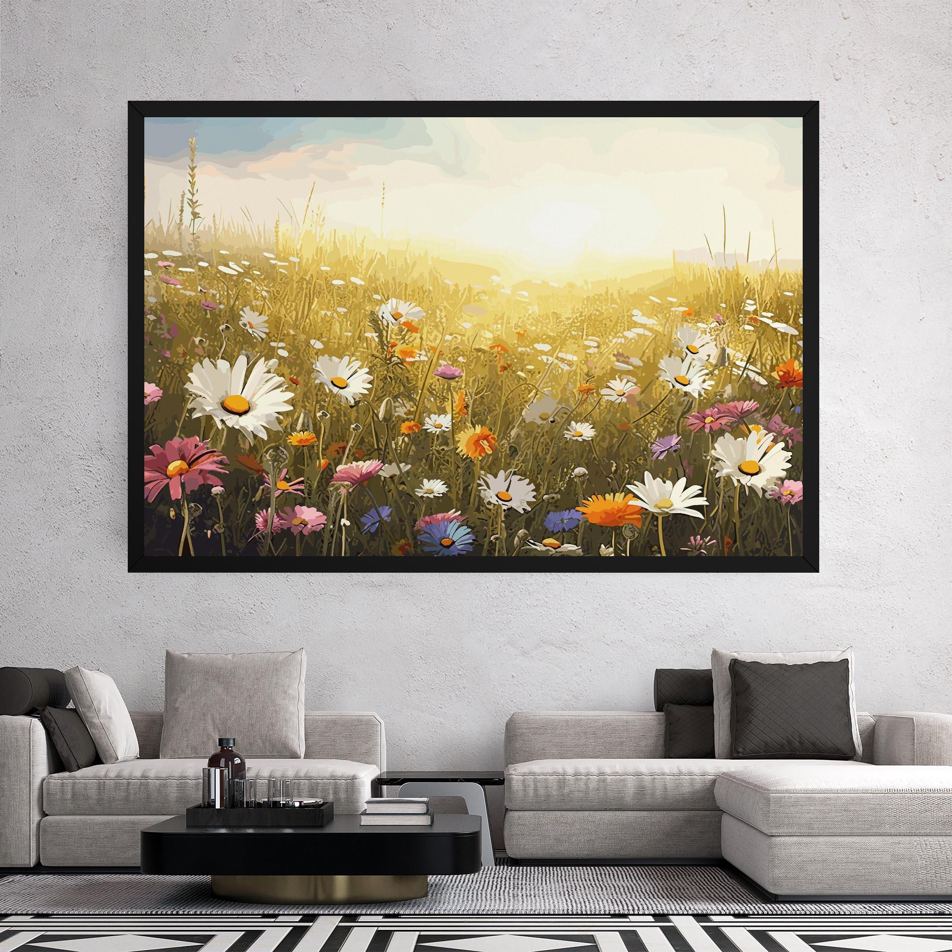 Leinwandbild Spring Field Art mockup 2