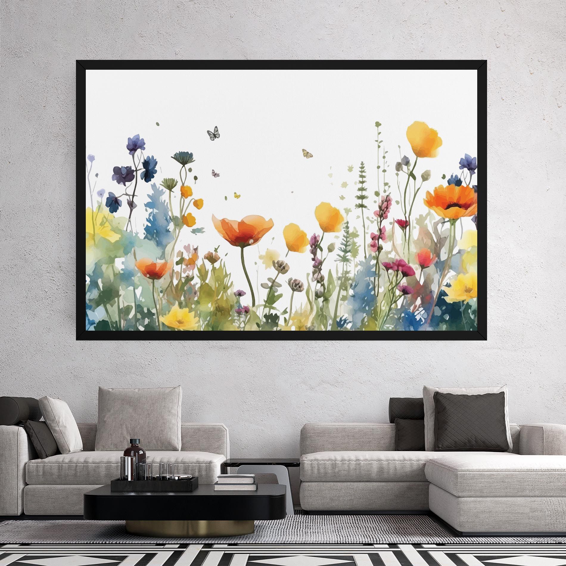 Watercolor Spring Flowers mockup 2