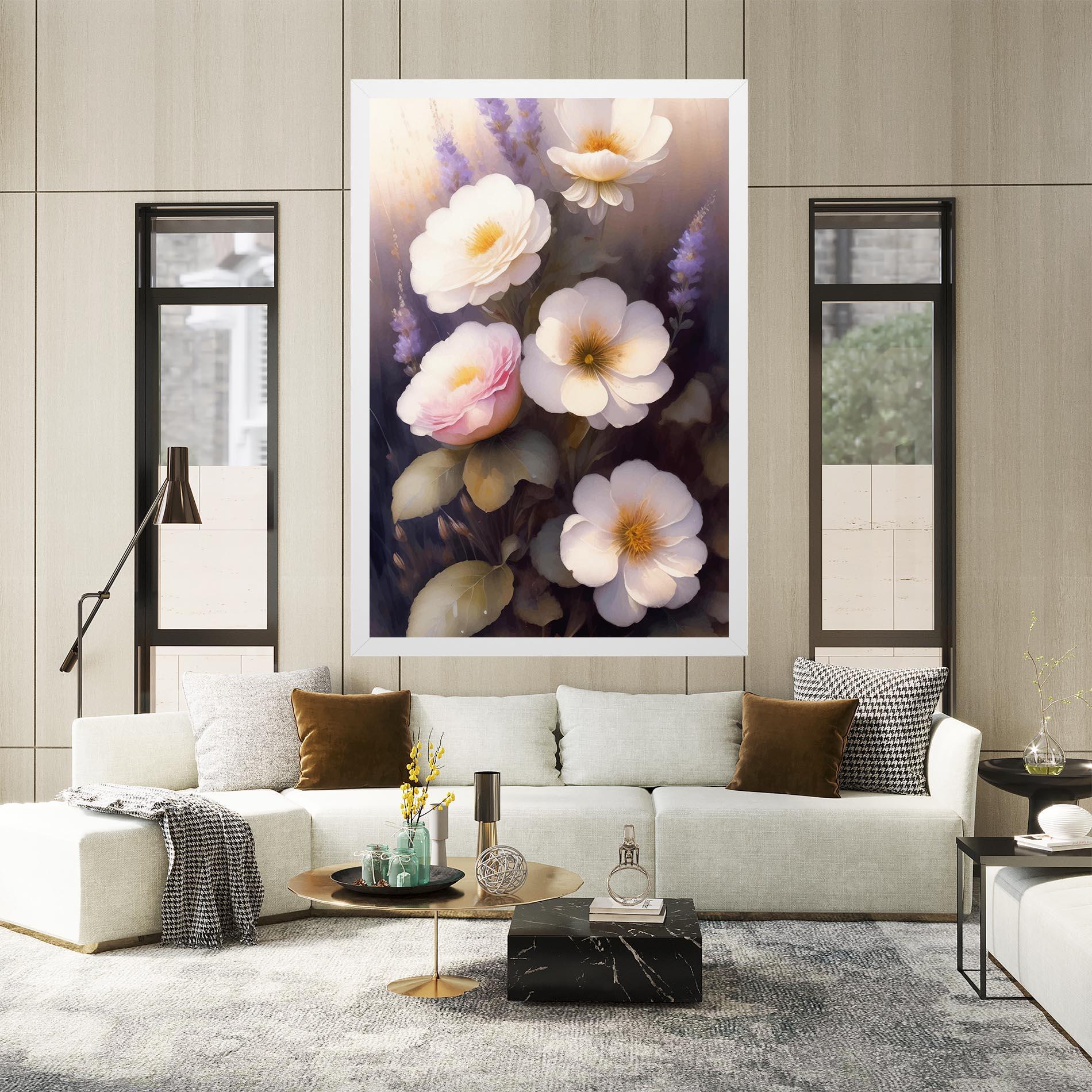 Leinwandbild Cream Flower Spring mockup 2