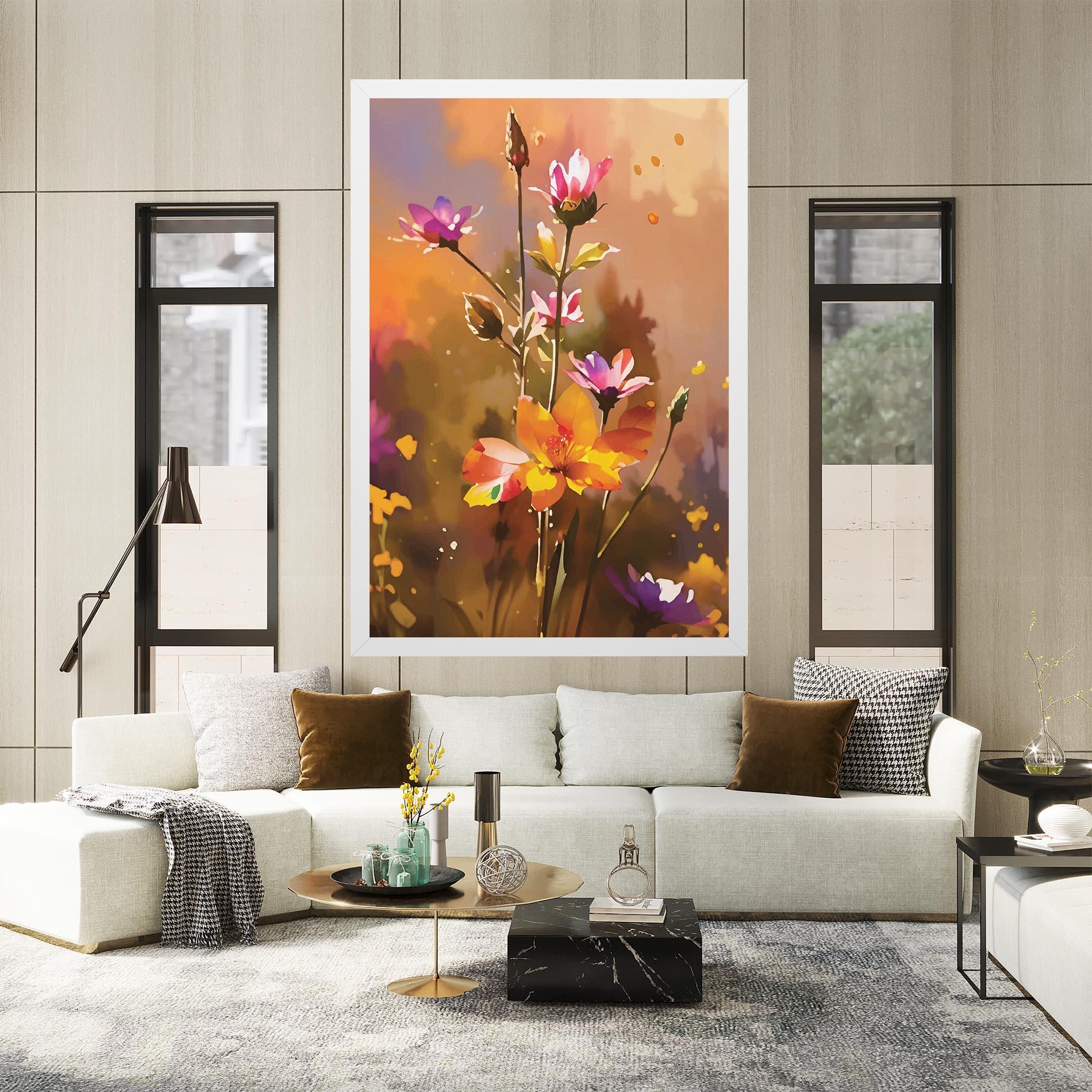 Leinwandbild Orange Pink Spring mockup 2