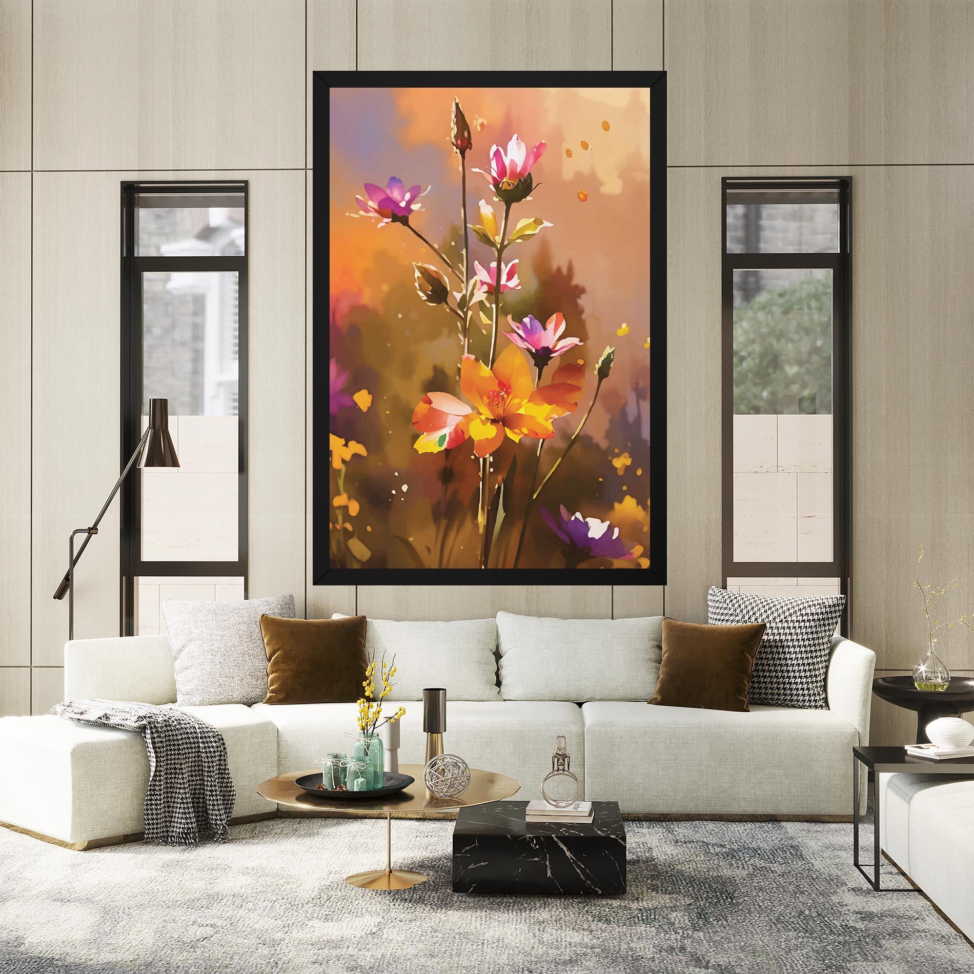 Leinwandbild Orange Pink Spring mockup 2