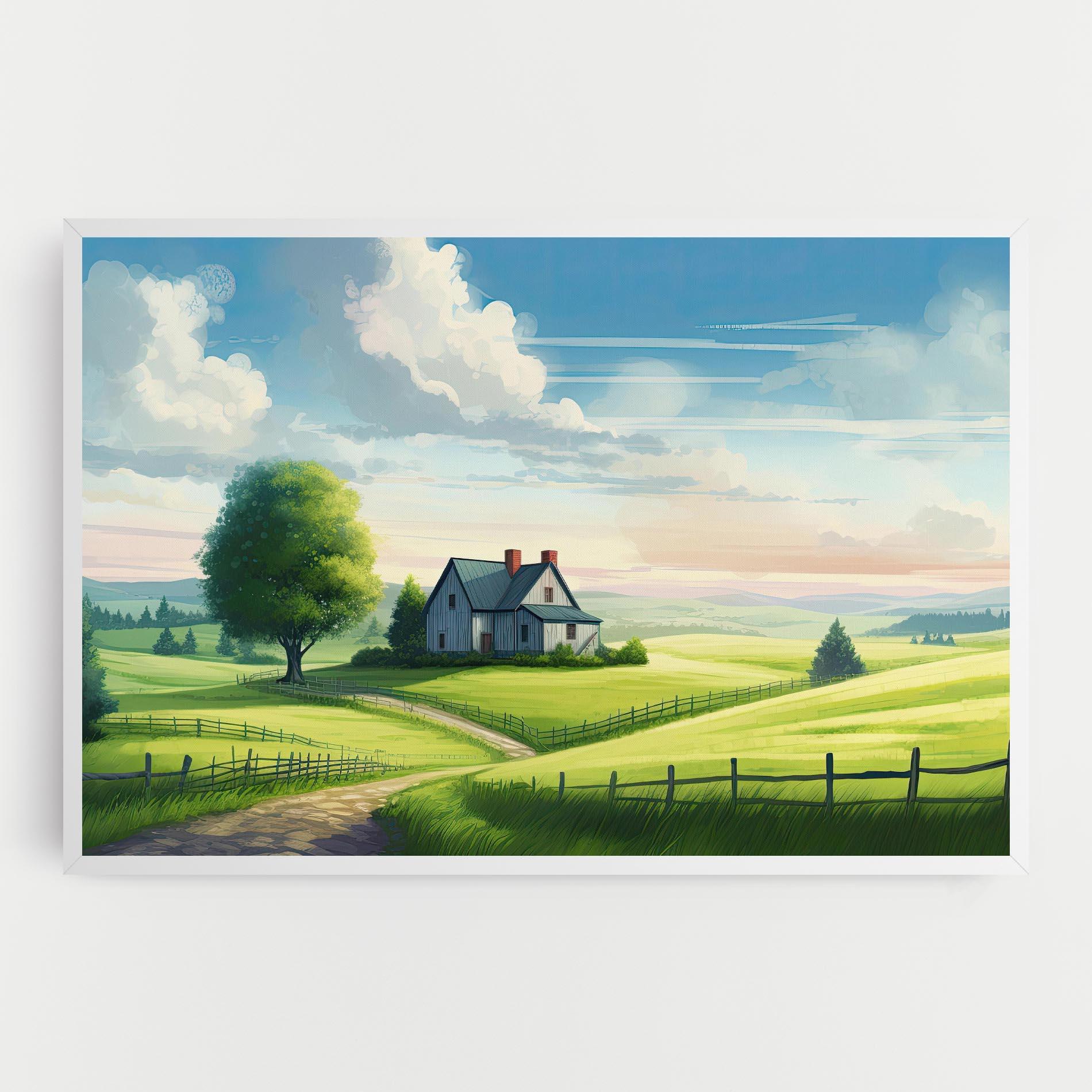 Leinwandbild Calming Rural View mockup 0