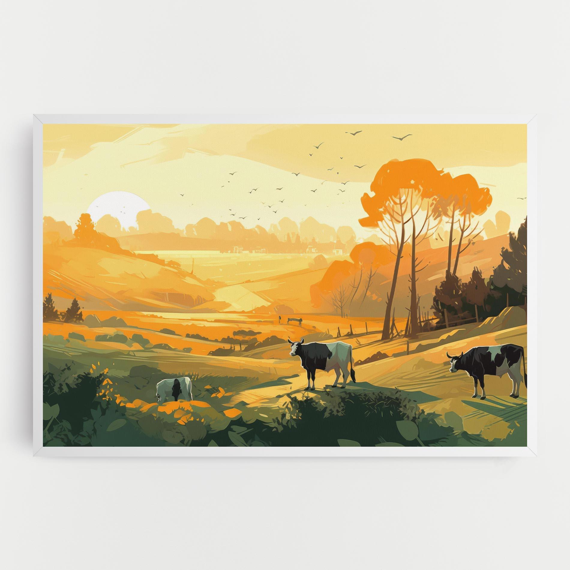 Leinwandbild Farm With Sunlight mockup 0