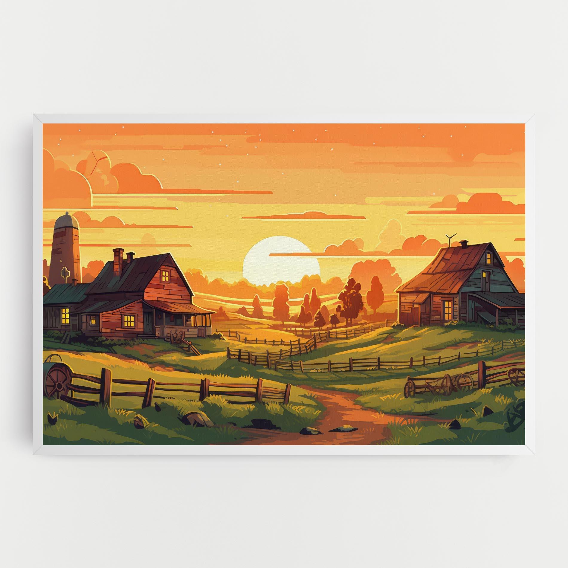 Leinwandbild Farmhouse Sunlight mockup 0