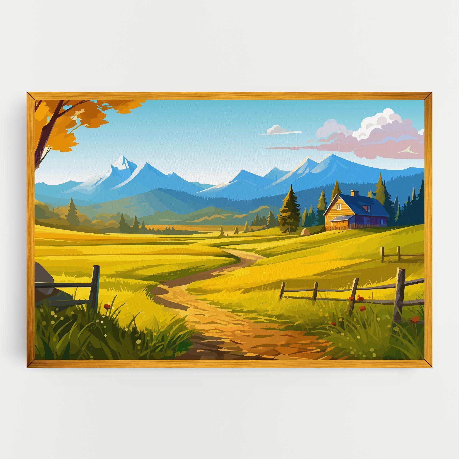 Leinwandbild Daylight Rural View mockup 0