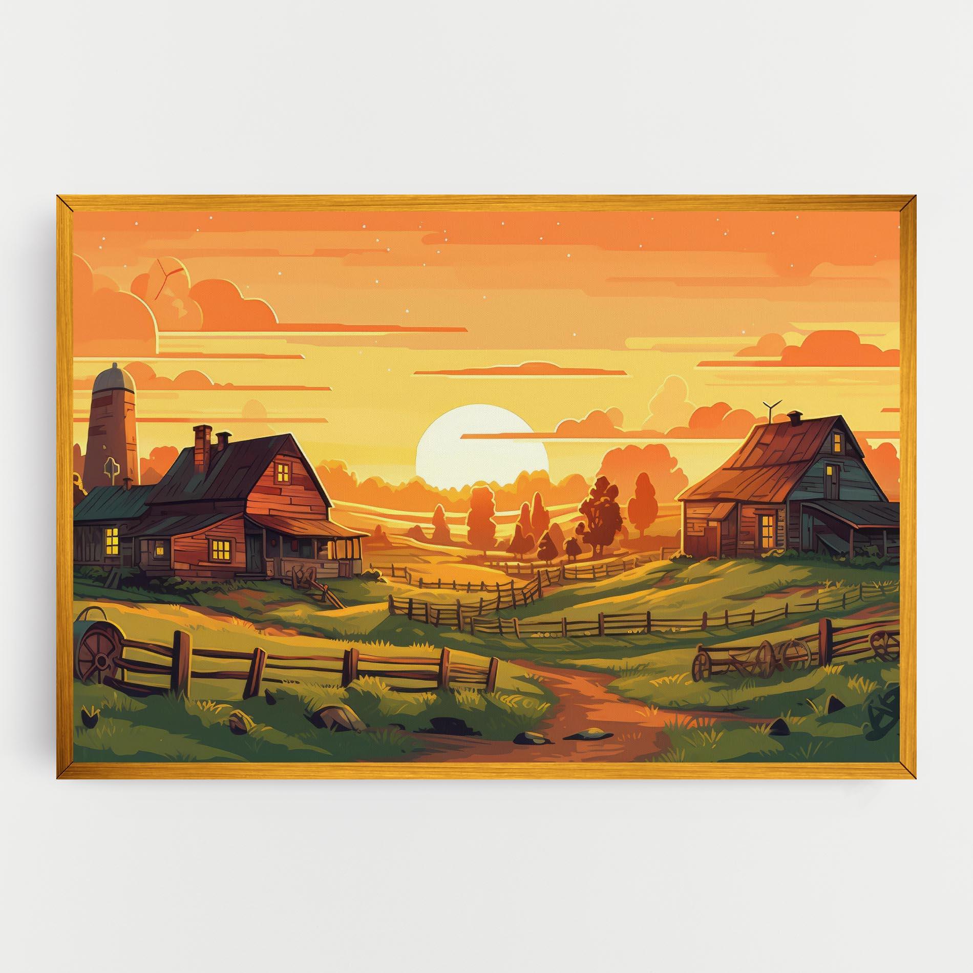 Leinwandbild Farmhouse Sunlight mockup 0