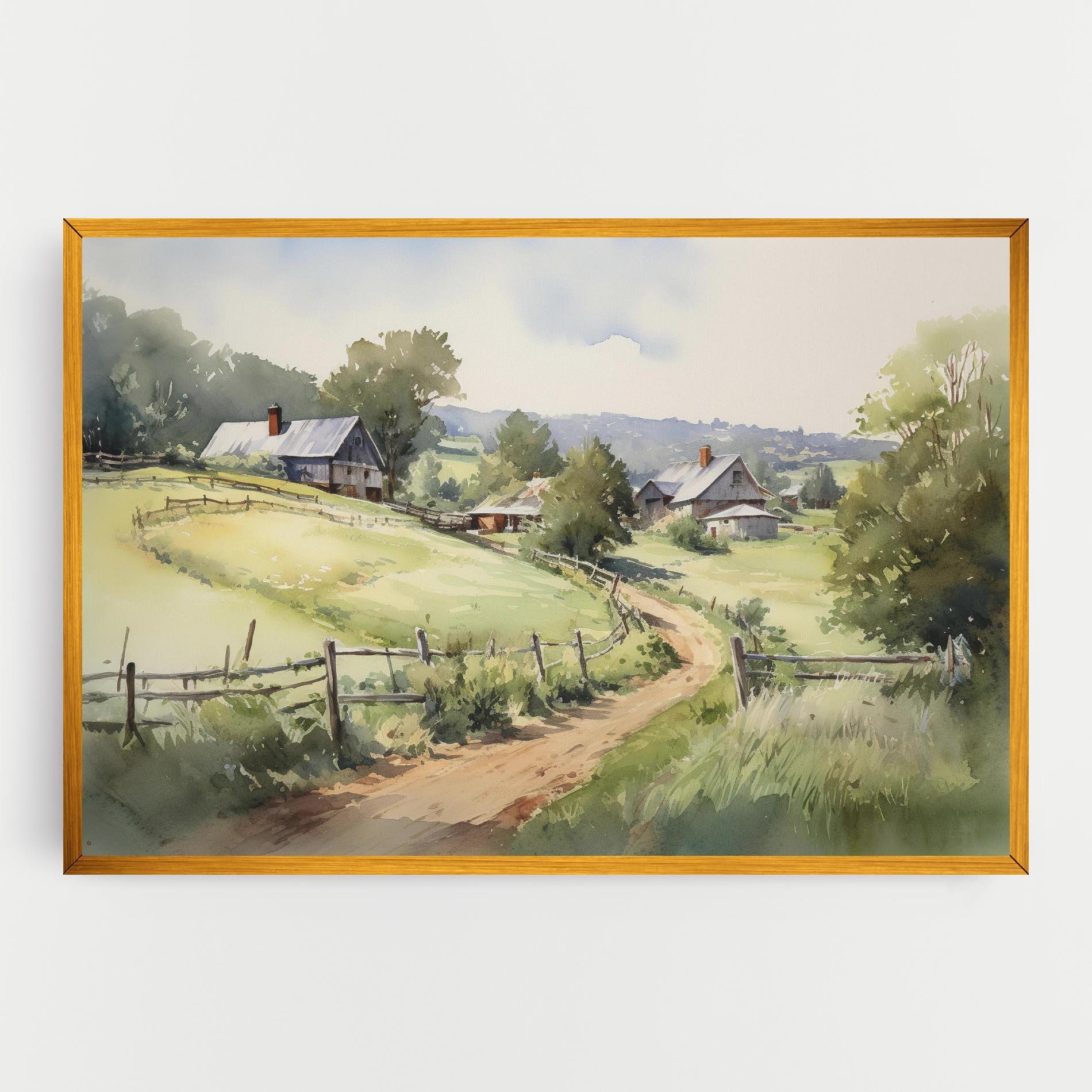 Leinwandbild Rural Farm mockup 0