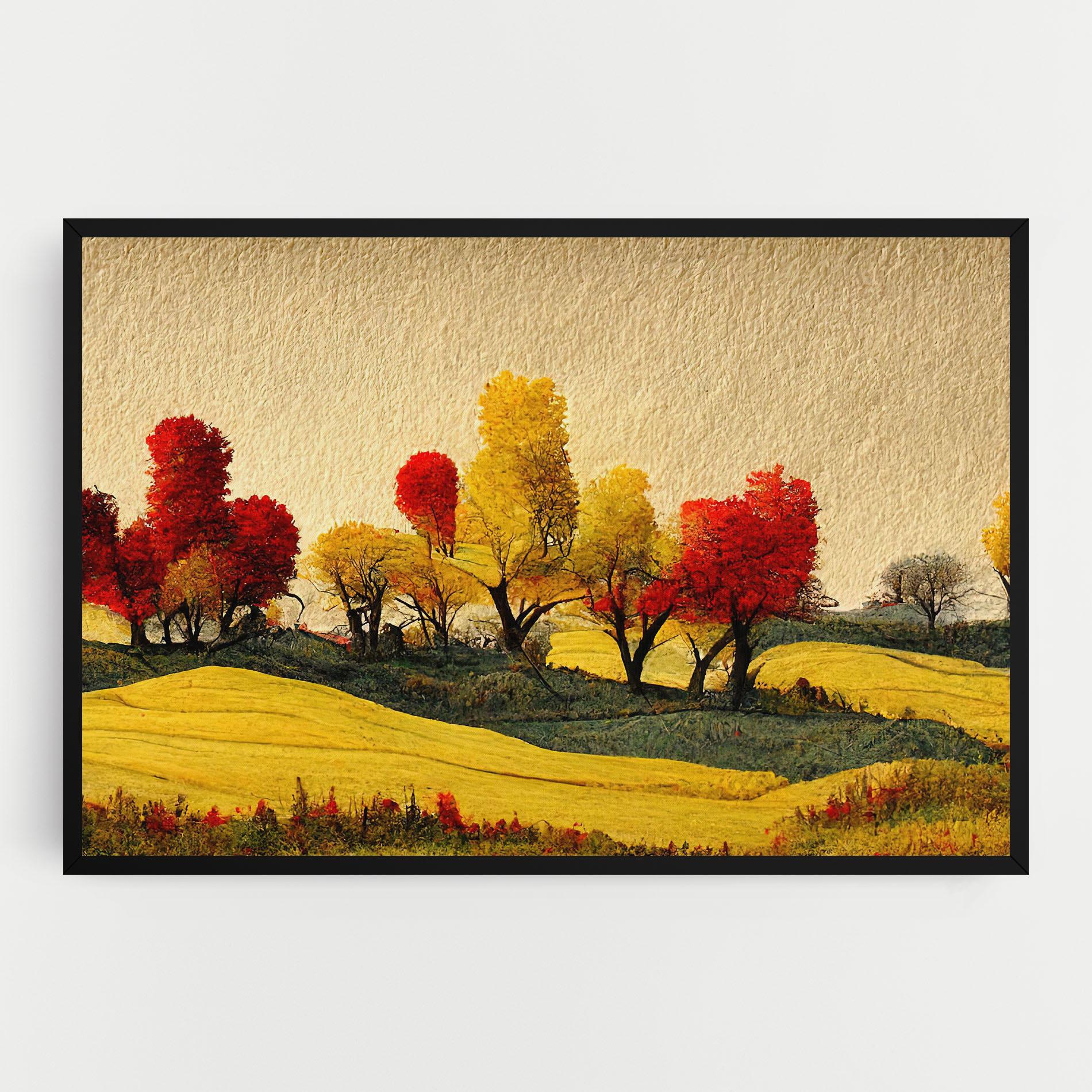 Leinwandbild Autumn Paper Style mockup 0