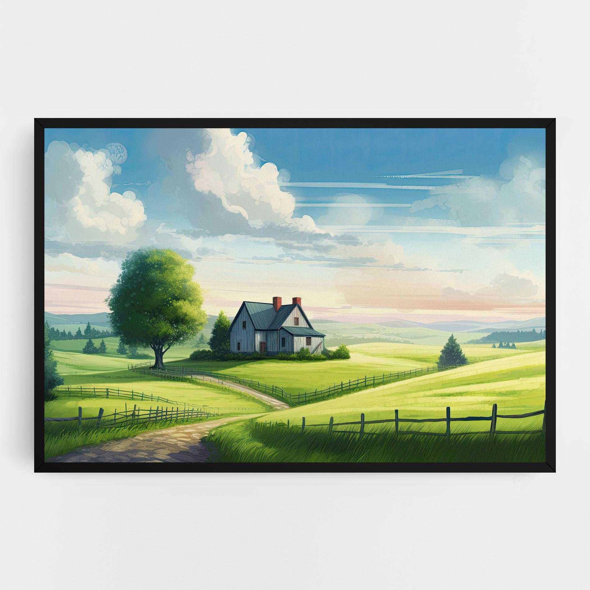 Leinwandbild Calming Rural View mockup 0