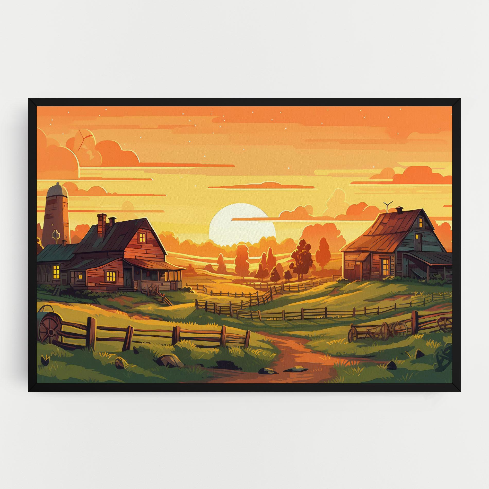 Leinwandbild Farmhouse Sunlight mockup 0