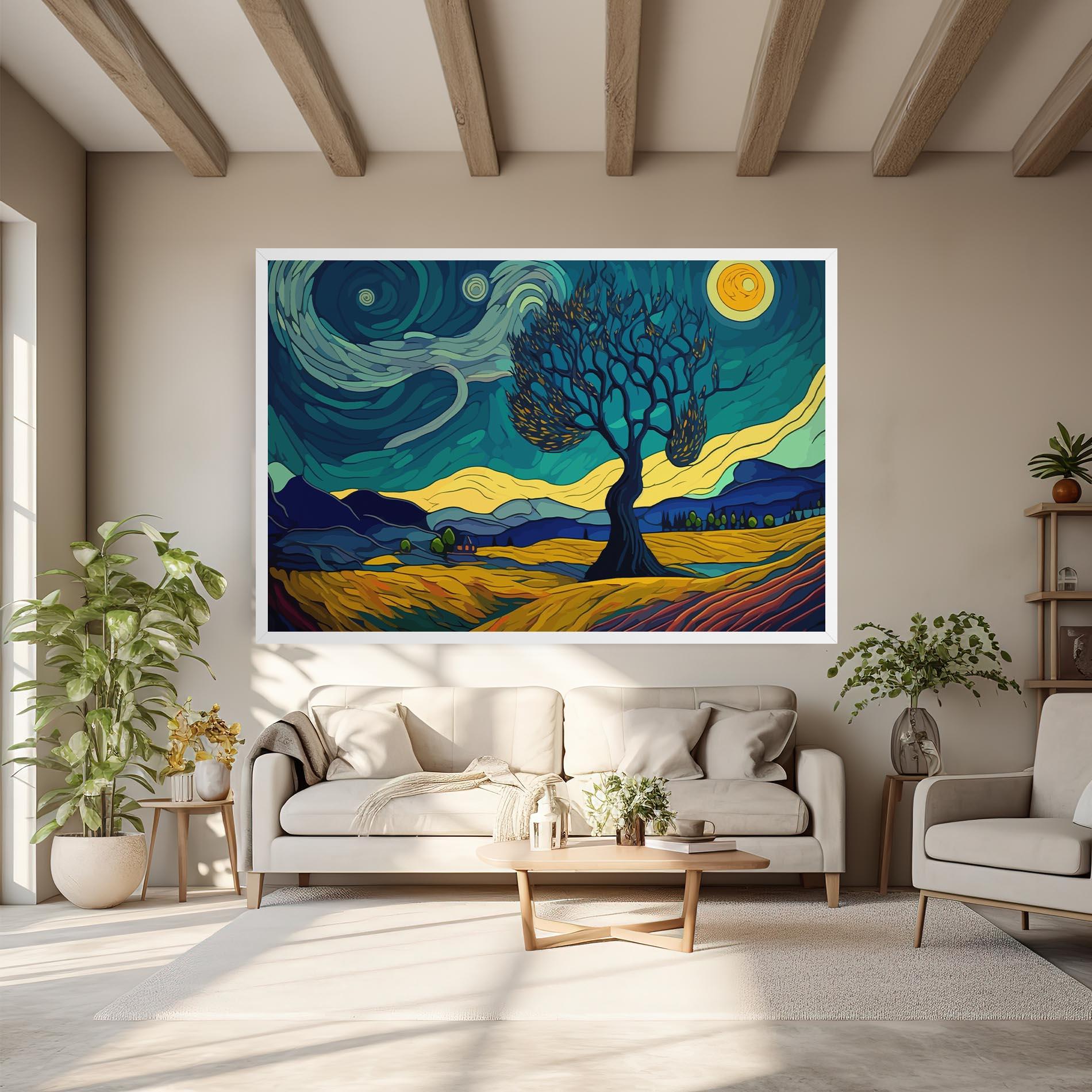 Leinwandbild Abstract Rural Art mockup 6