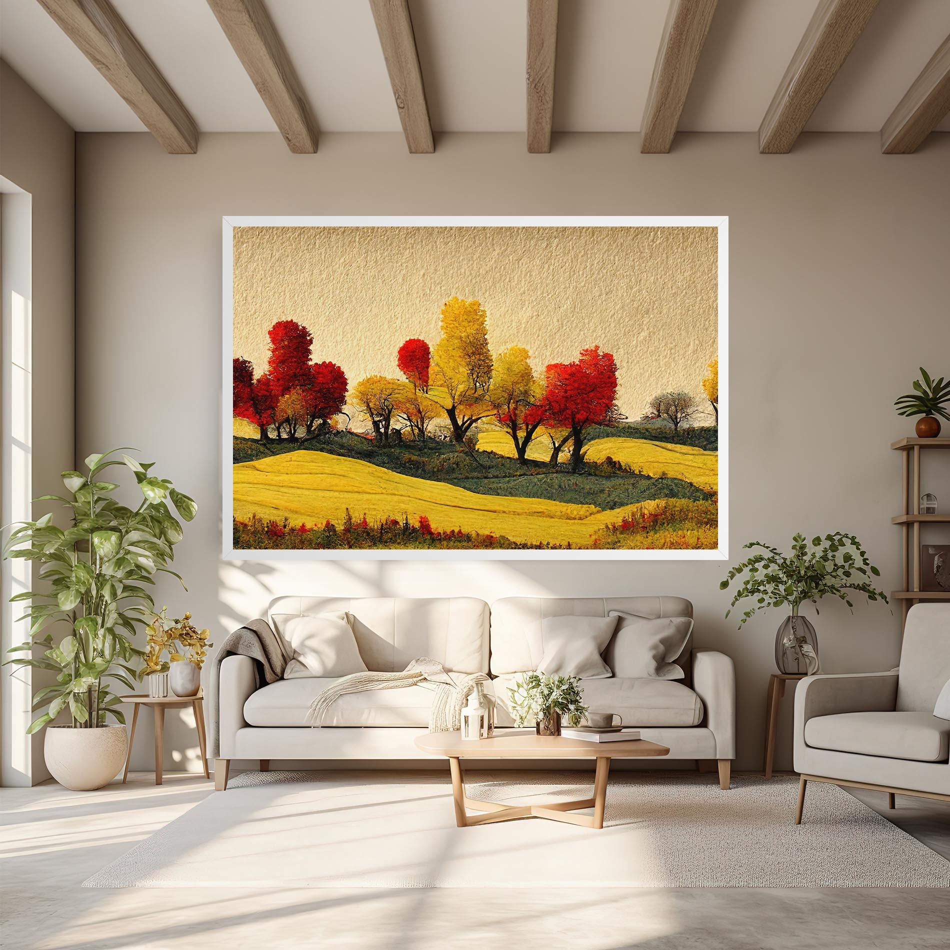 Leinwandbild Autumn Paper Style mockup 6