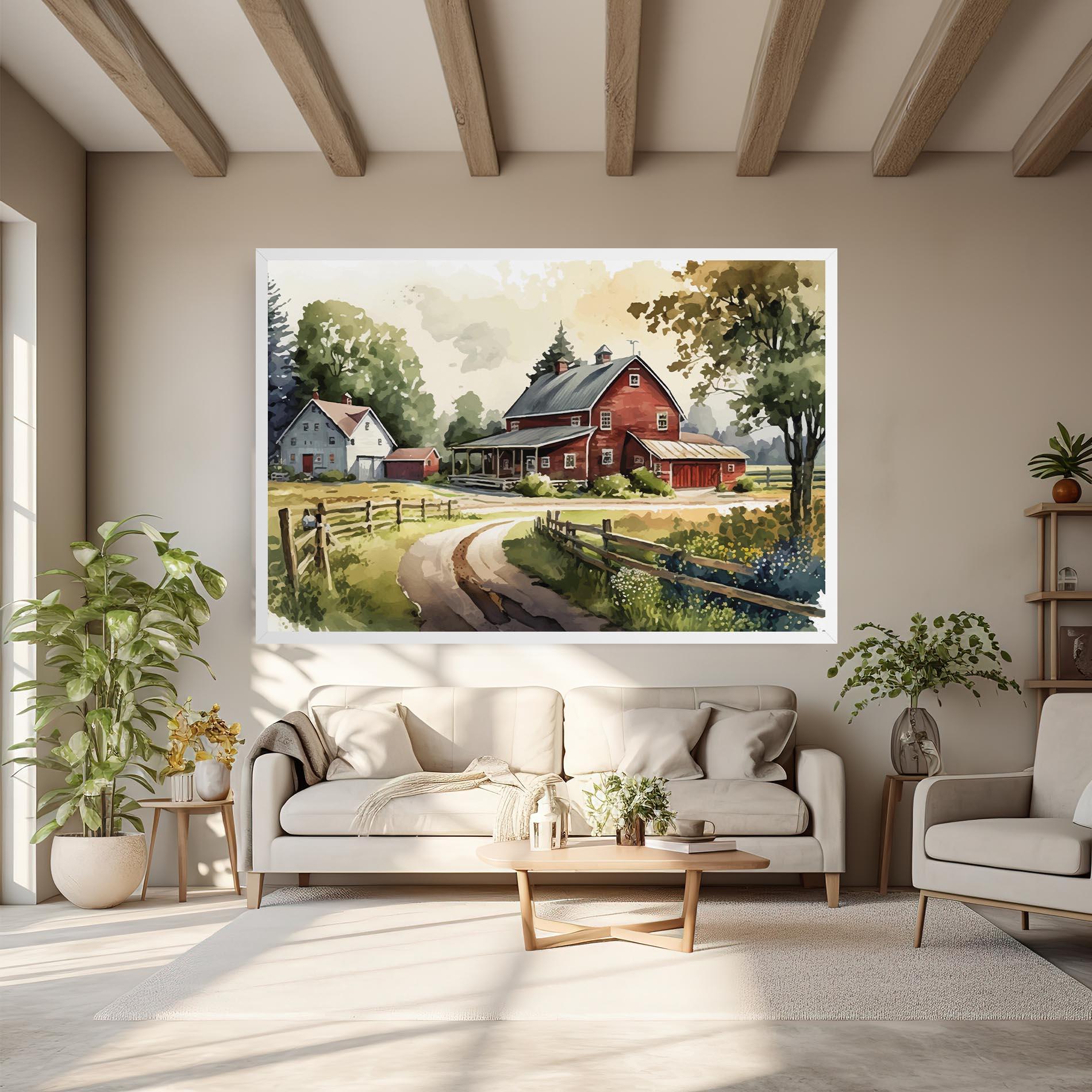 Leinwandbild Farmhouse Painting mockup 6