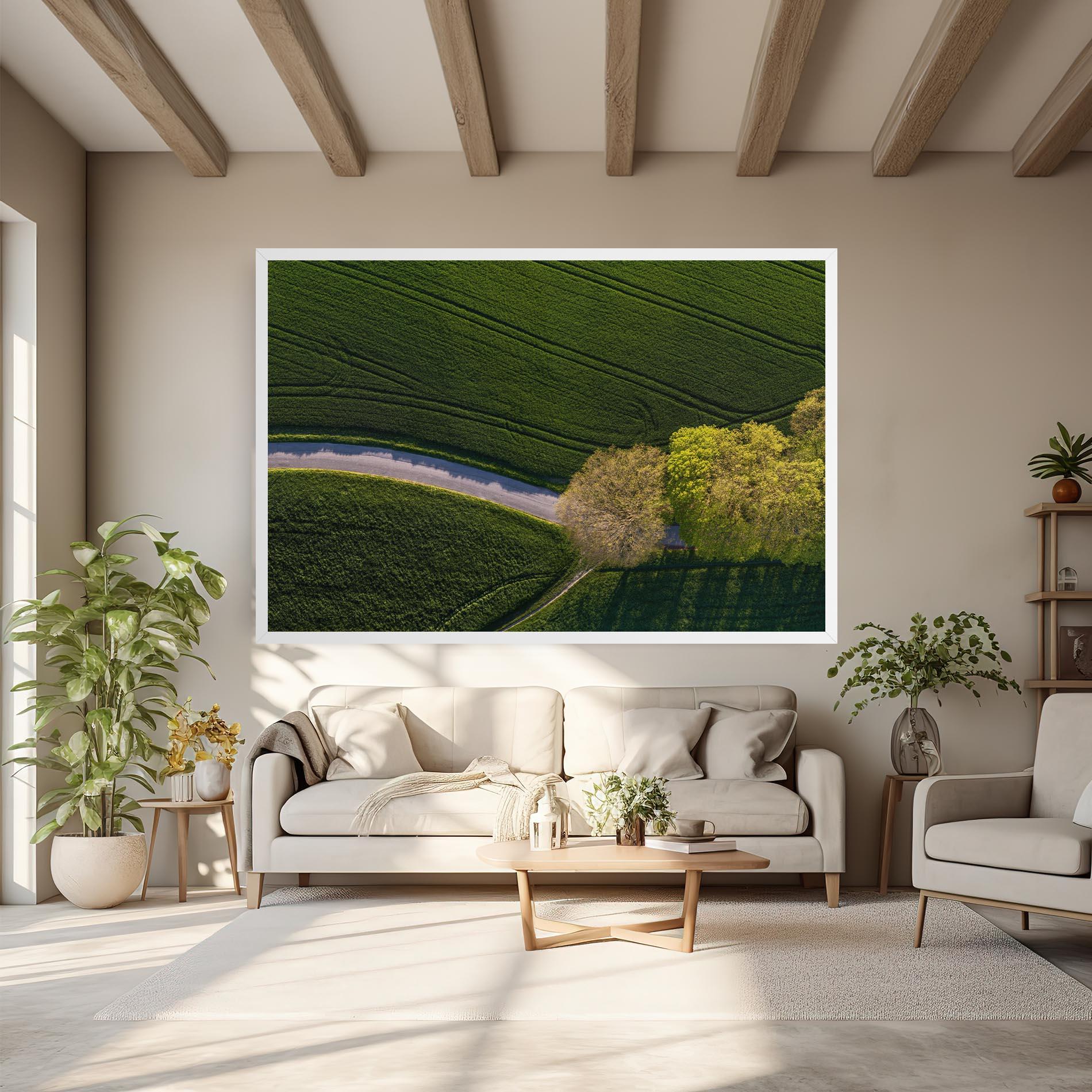 Leinwandbild Green Road mockup 6