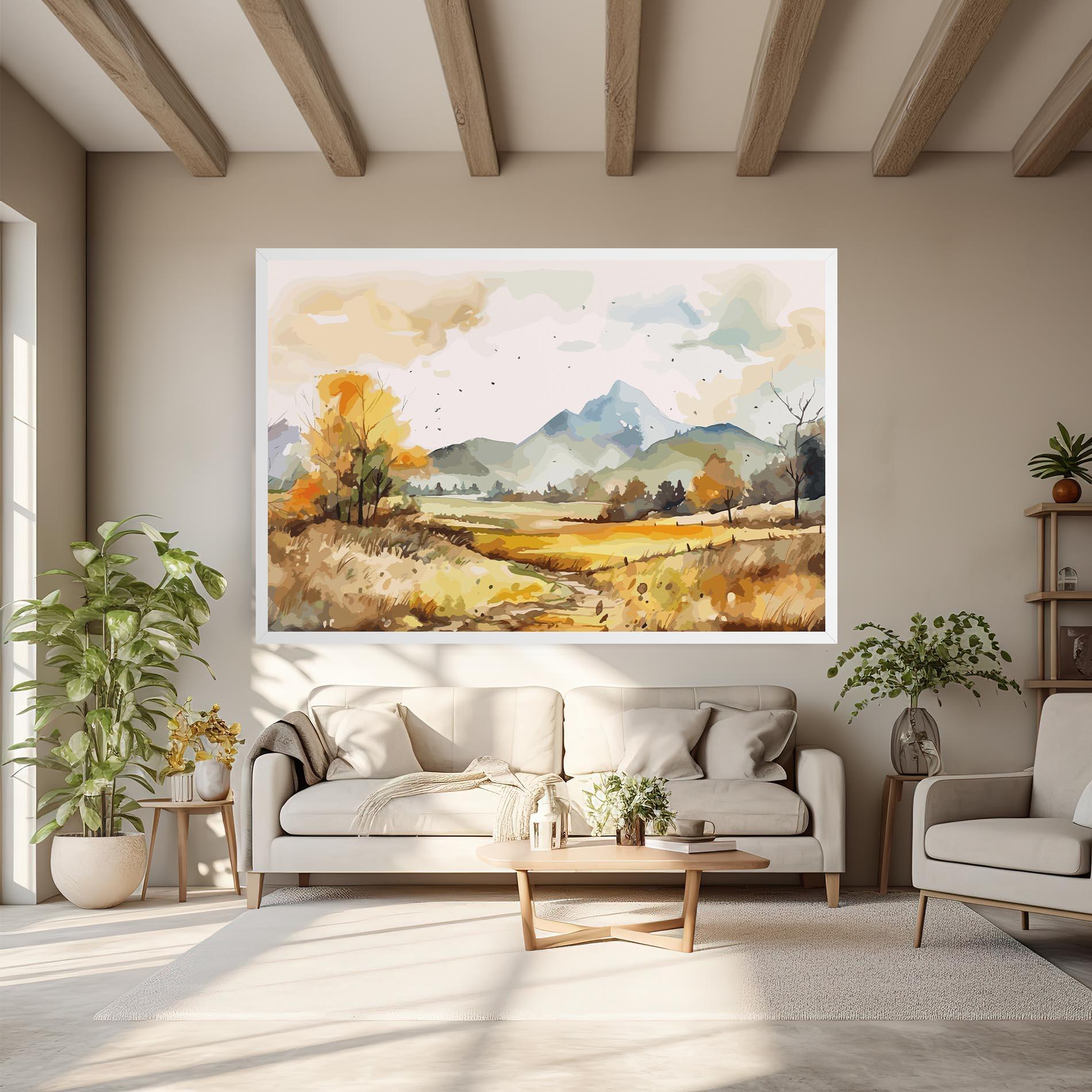 Leinwandbild Mountain Rural View mockup 6