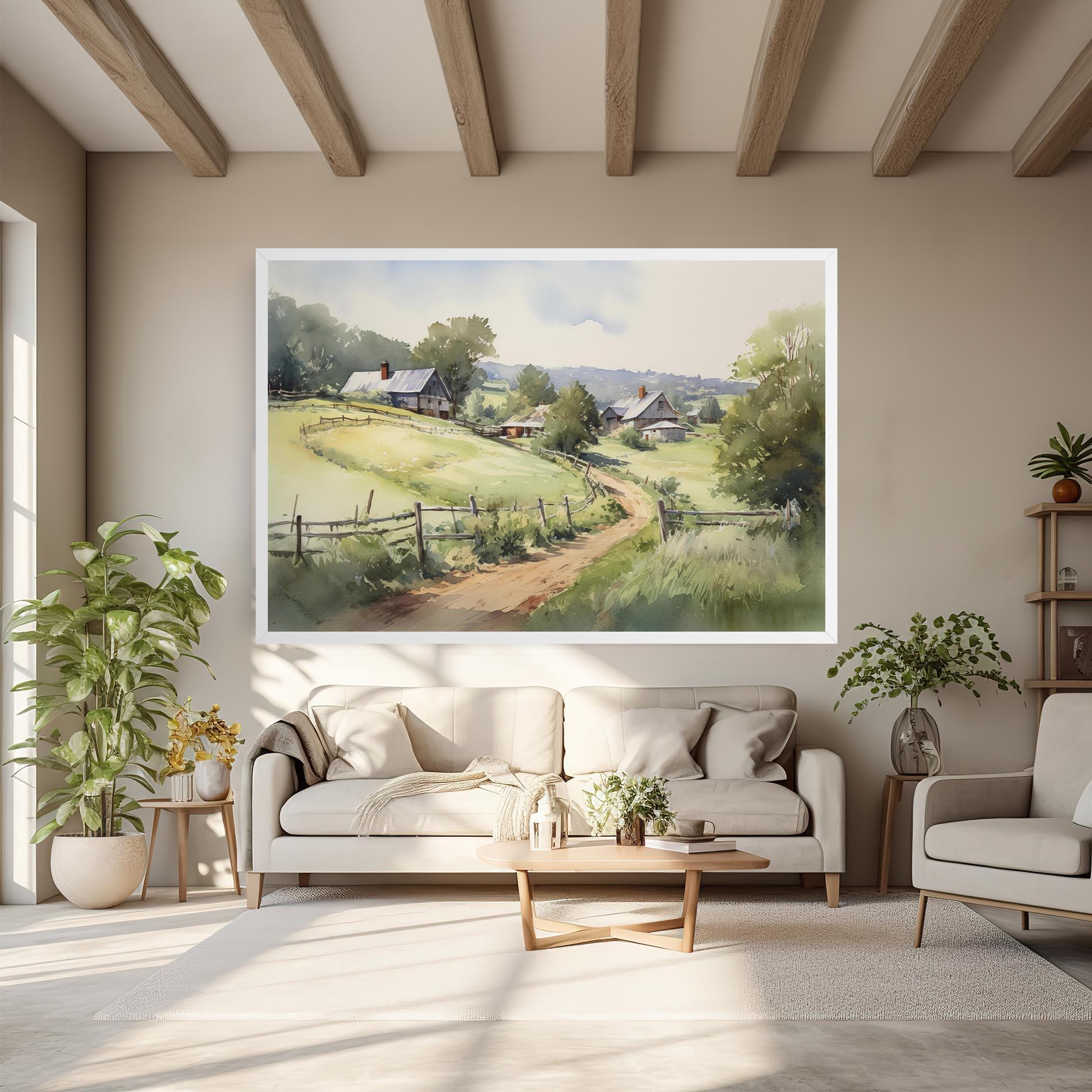 Leinwandbild Rural Farm mockup 6
