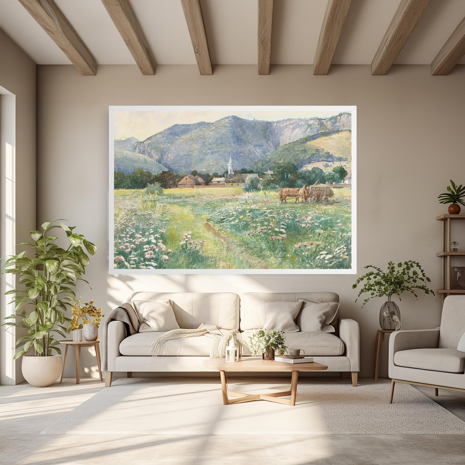 Leinwandbild Rural Painting Art mockup 6