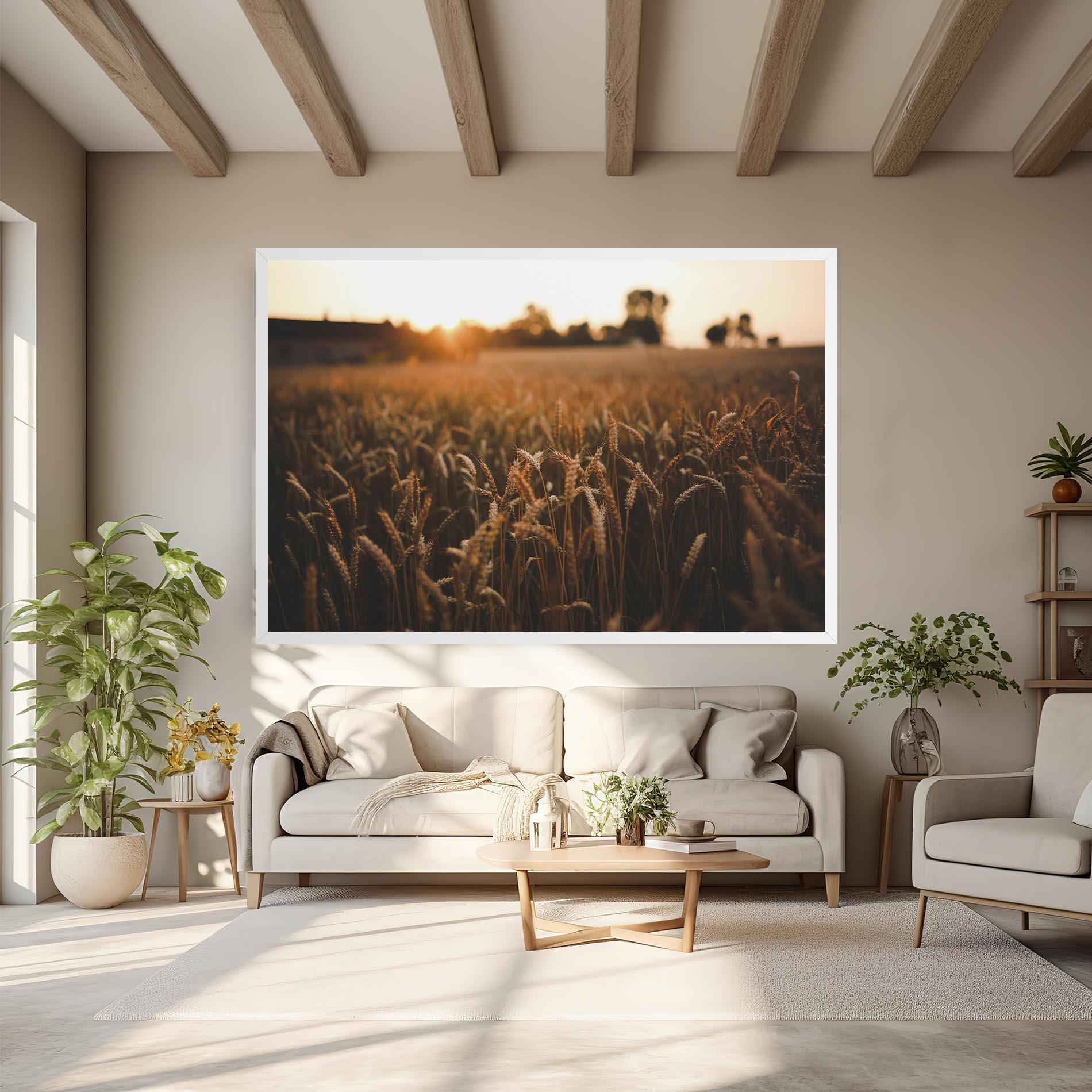 Leinwandbild Wheat Sunrise mockup 6