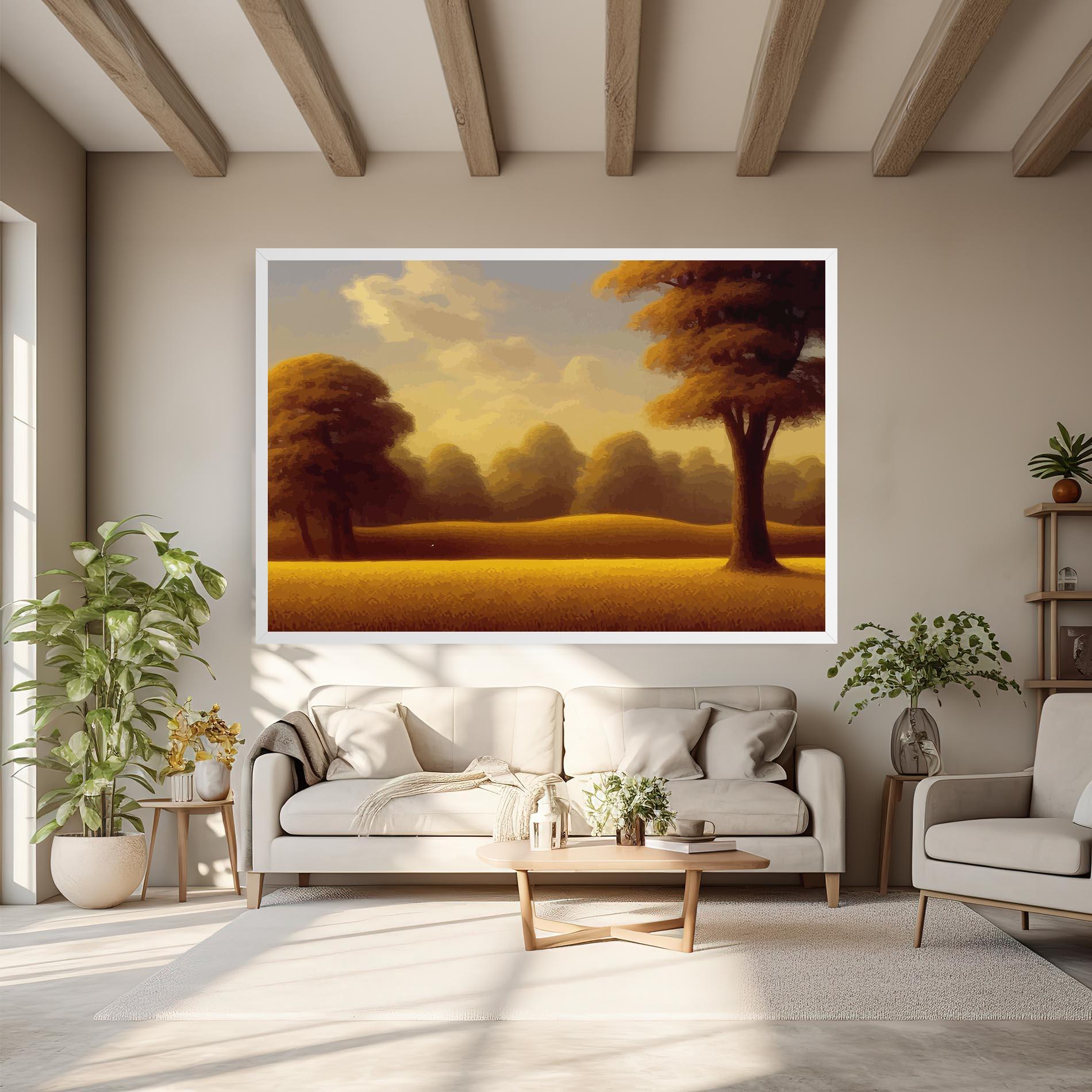 Leinwandbild Yellow Countryside mockup 6