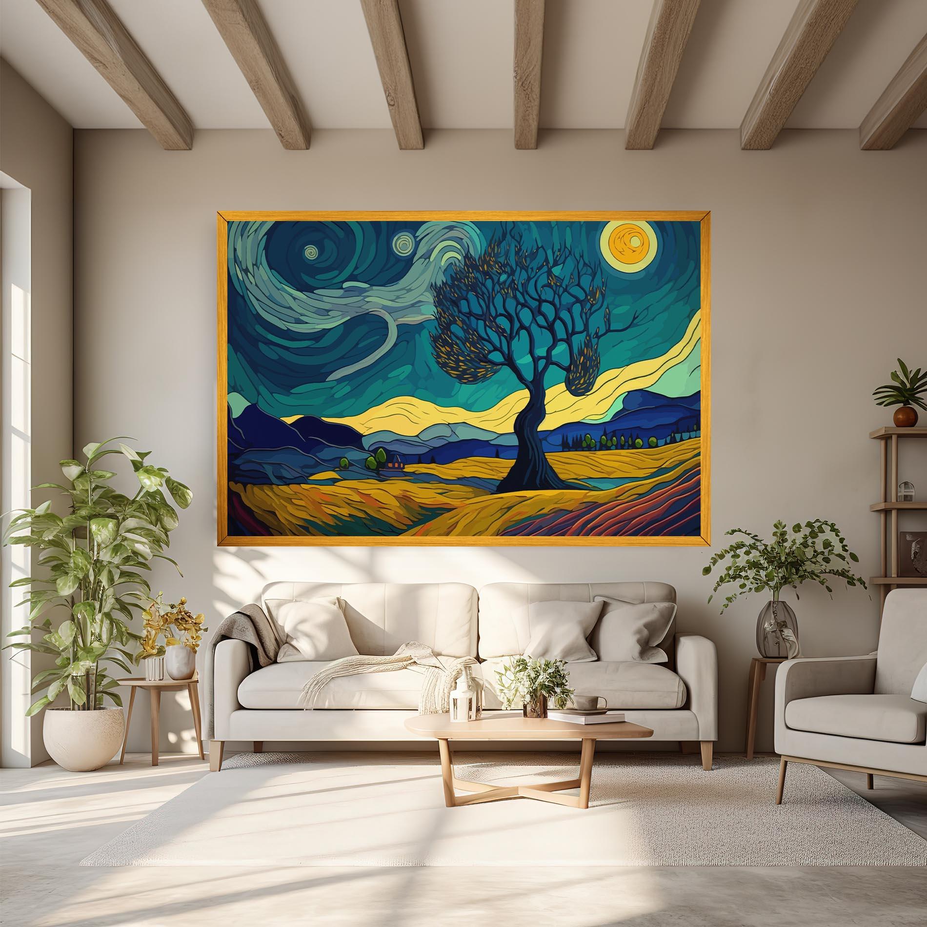 Leinwandbild Abstract Rural Art mockup 6