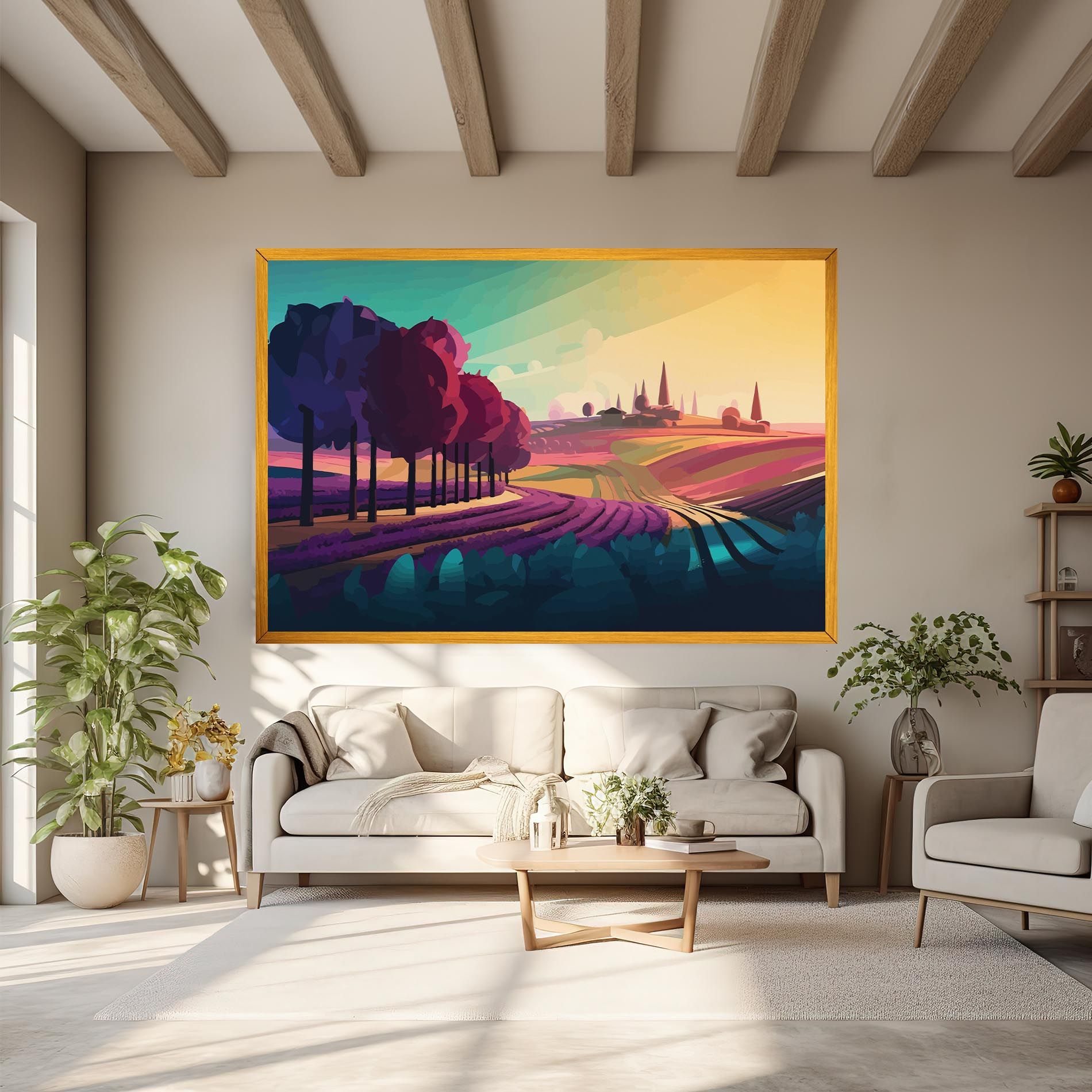 Beautiful Rural View mockup 6