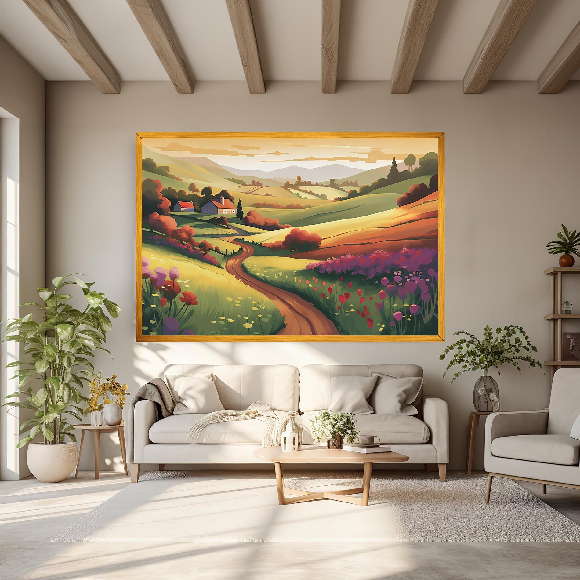 Leinwandbild Countryside Charm mockup 6