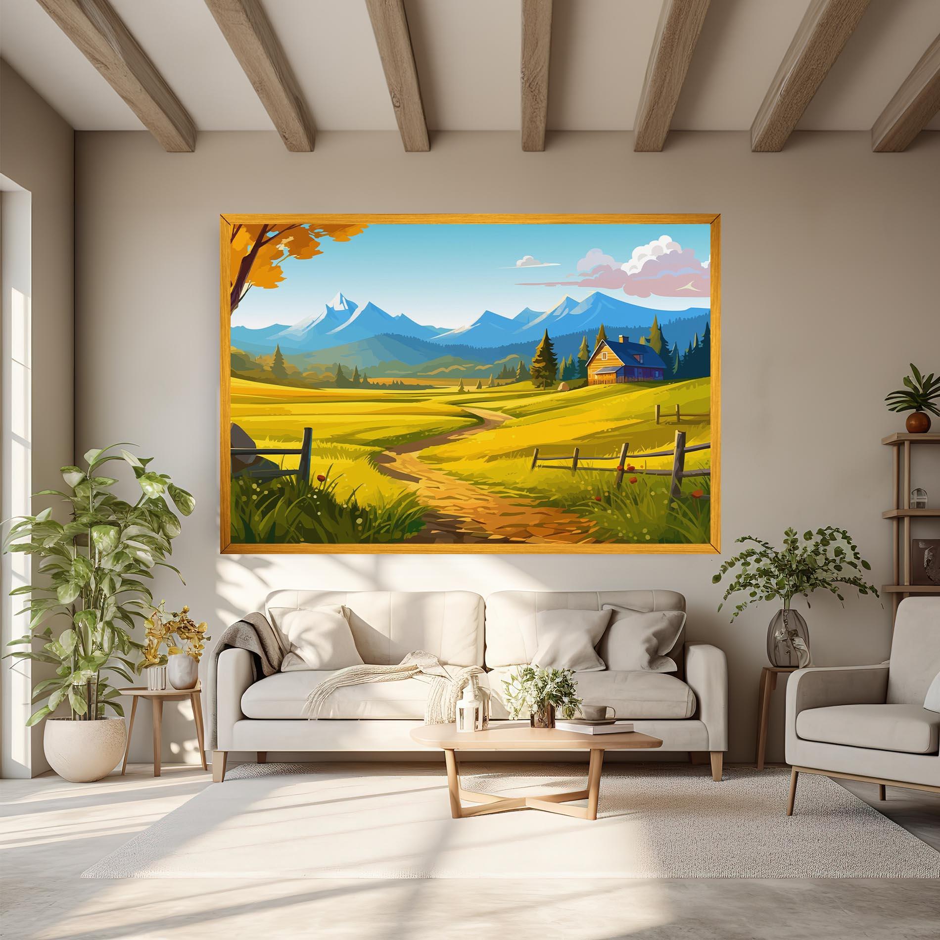 Leinwandbild Daylight Rural View mockup 6