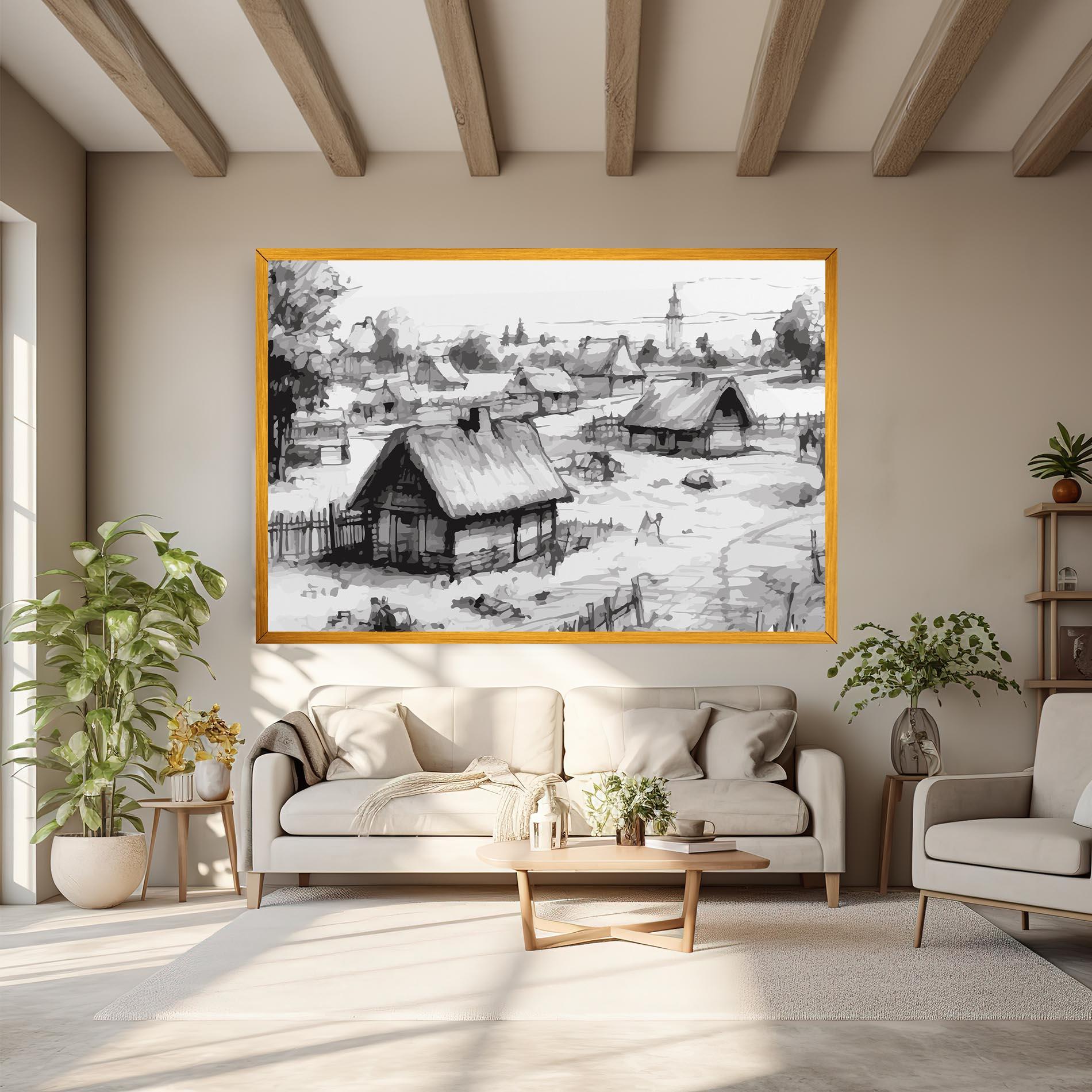 Leinwandbild Farm Grey Ink mockup 6