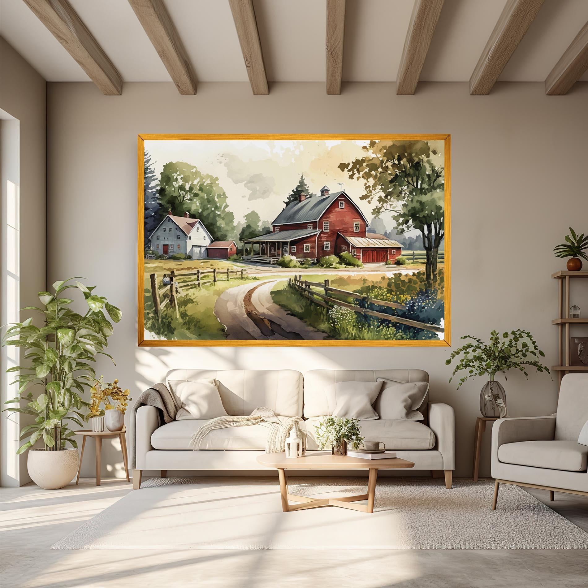 Leinwandbild Farmhouse Painting mockup 6
