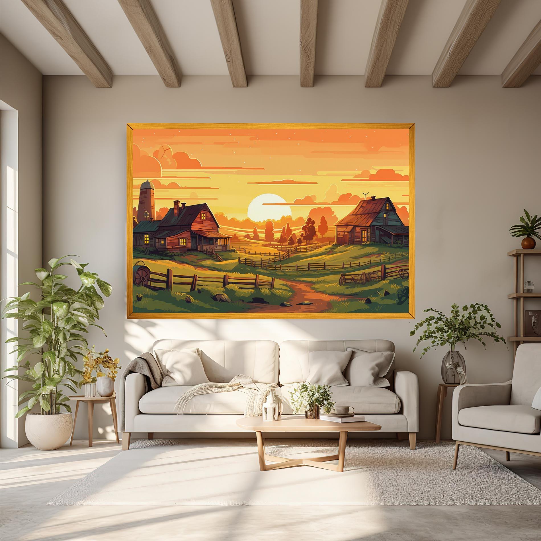 Leinwandbild Farmhouse Sunlight mockup 6