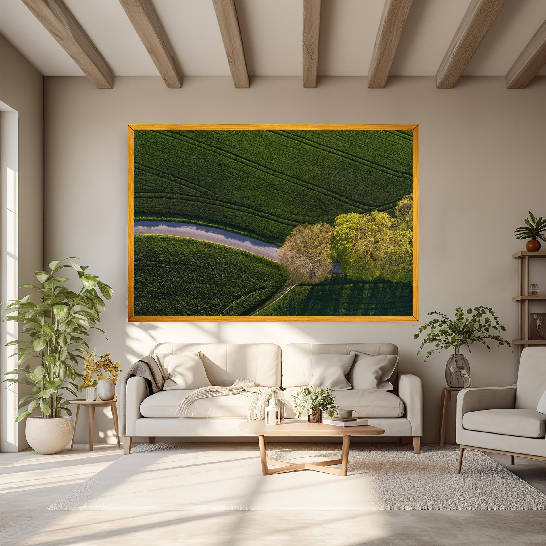 Leinwandbild Green Road mockup 6