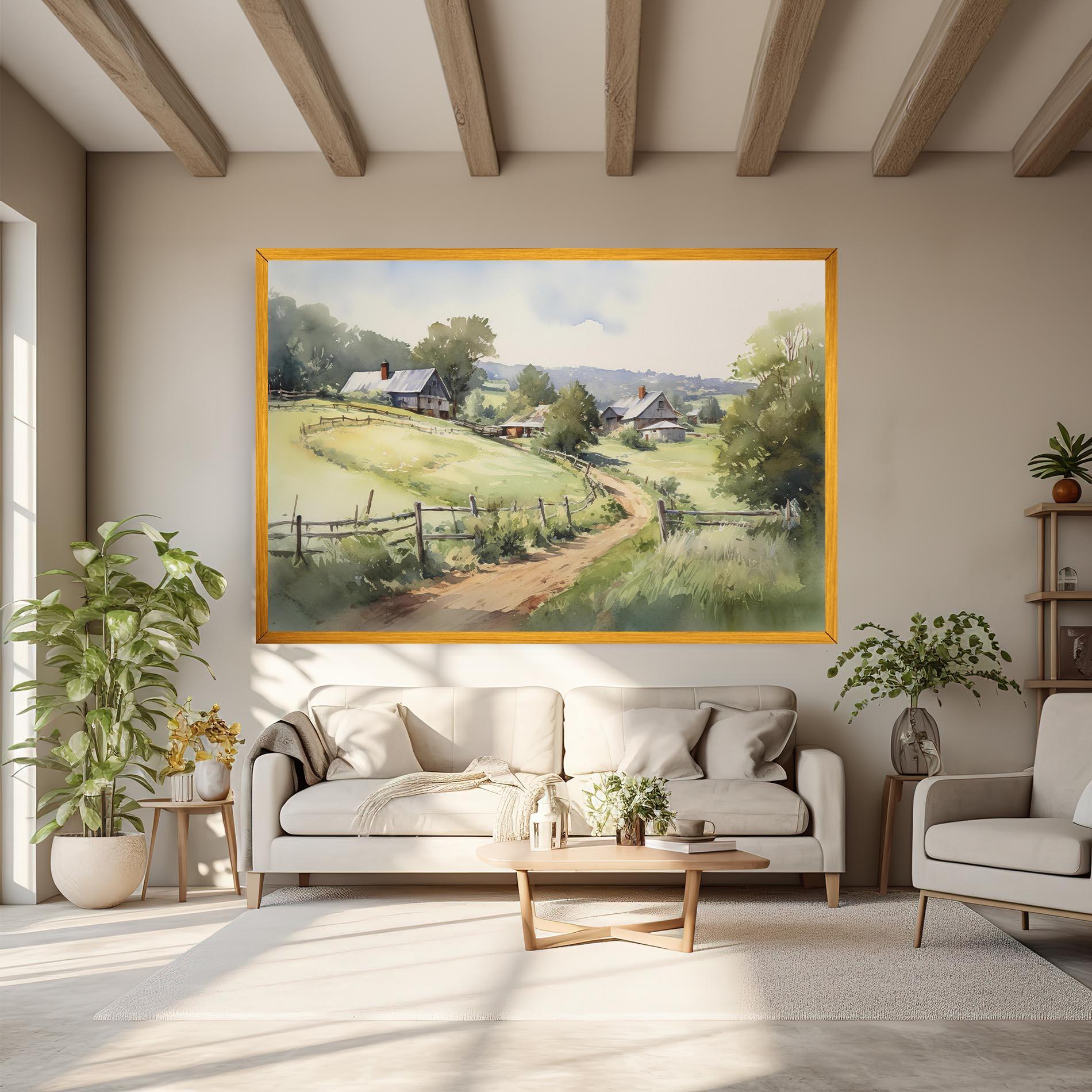 Leinwandbild Rural Farm mockup 6