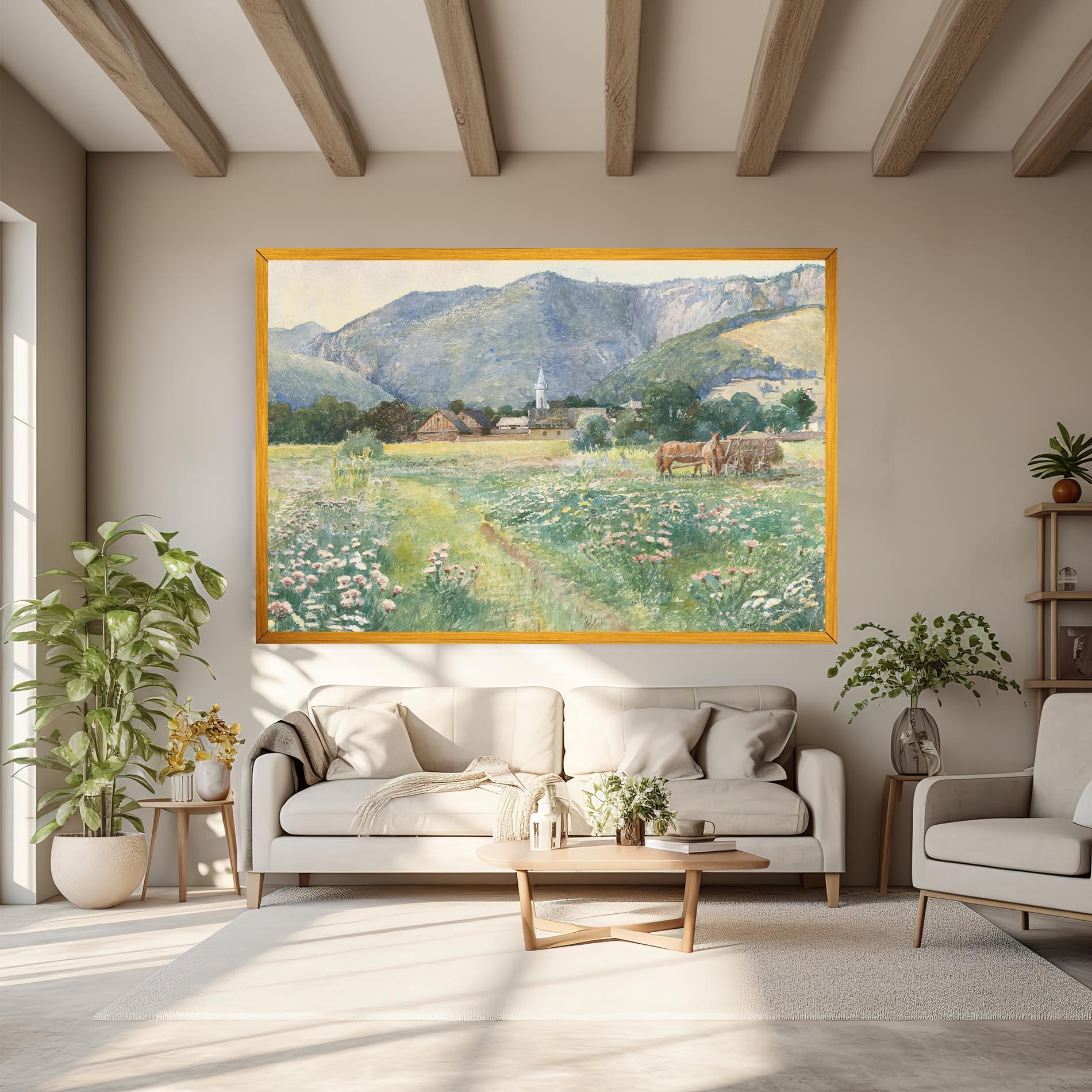 Leinwandbild Rural Painting Art mockup 6