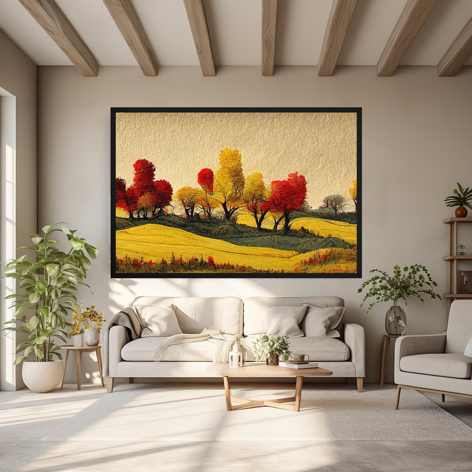 Leinwandbild Autumn Paper Style mockup 6